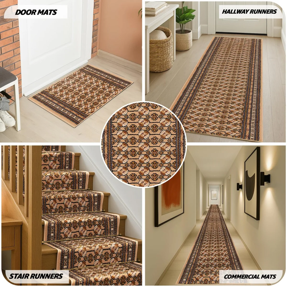 Bokhara Traditional Hallway Runner - Beige / 540cm – image 7