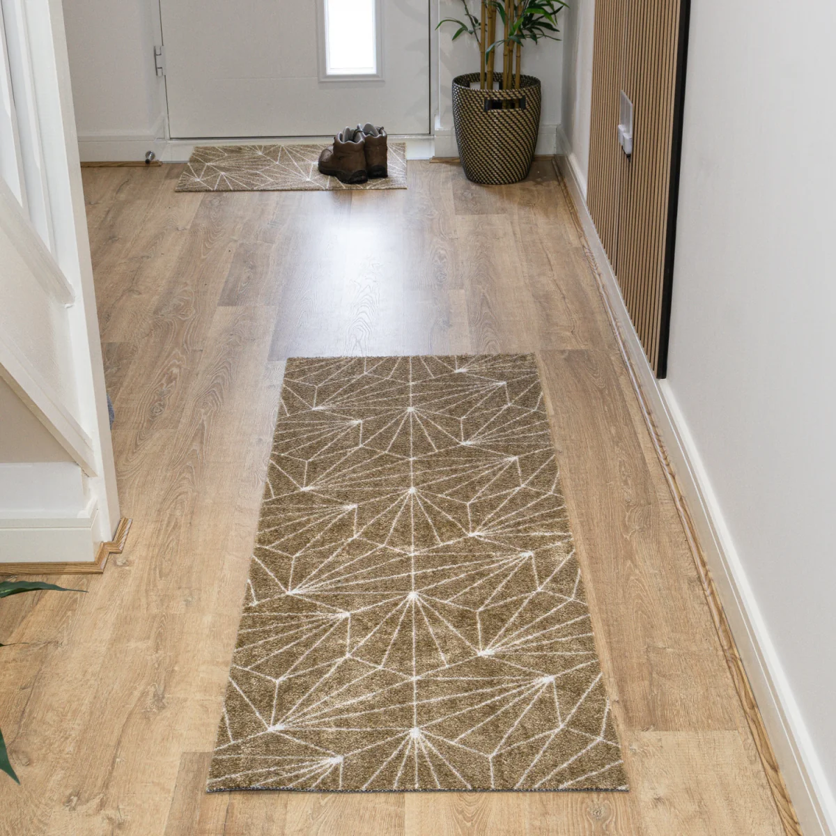 Machine Washable Entrance Mega Mat and Runner - Brown Geo - Brown – image 7