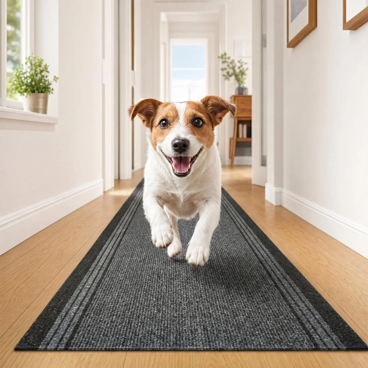 Sydney Non Slip Hallway Runner - Grey / 366cm – image 2