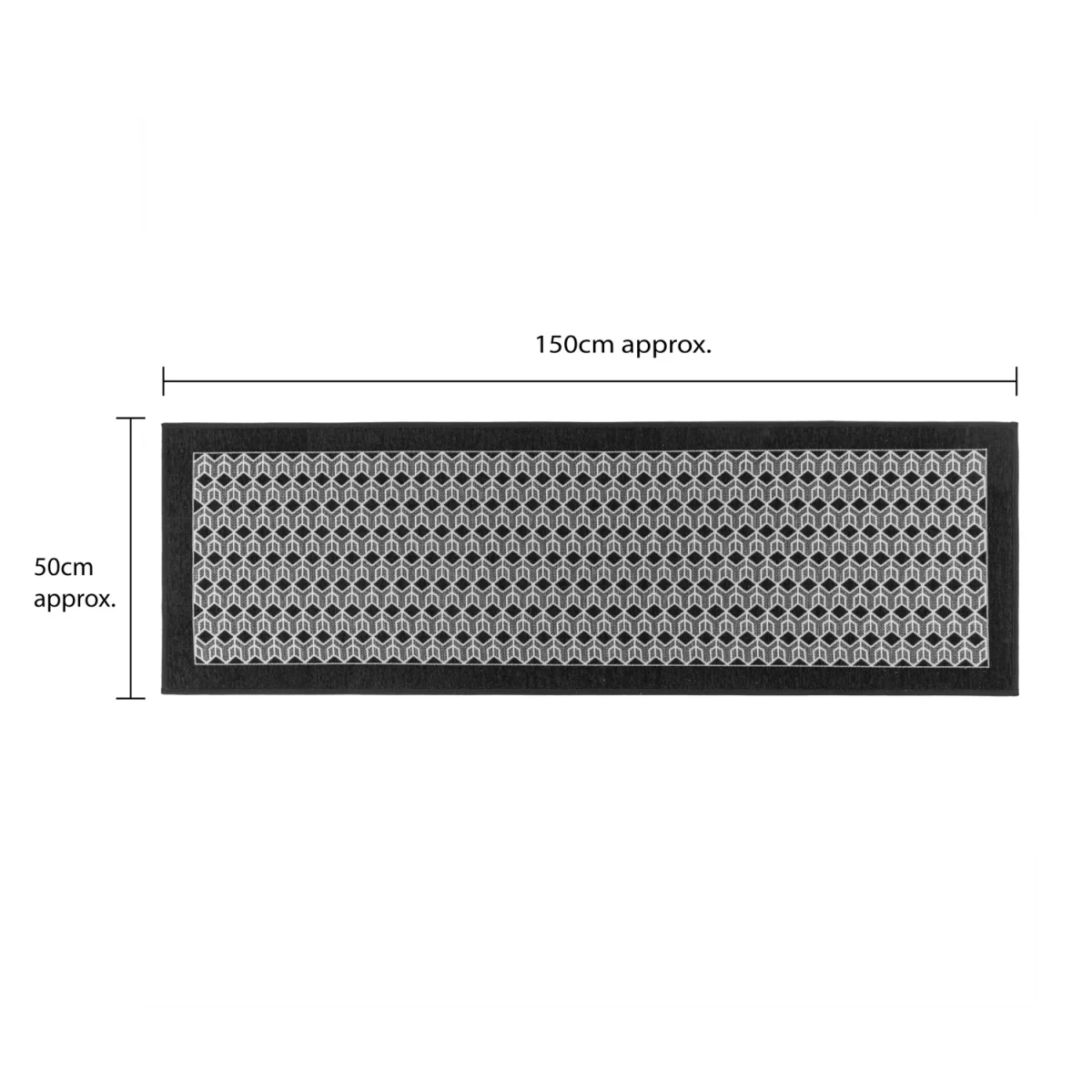 JVL Allure Machine Washable Entrance Runner - Black – image 2