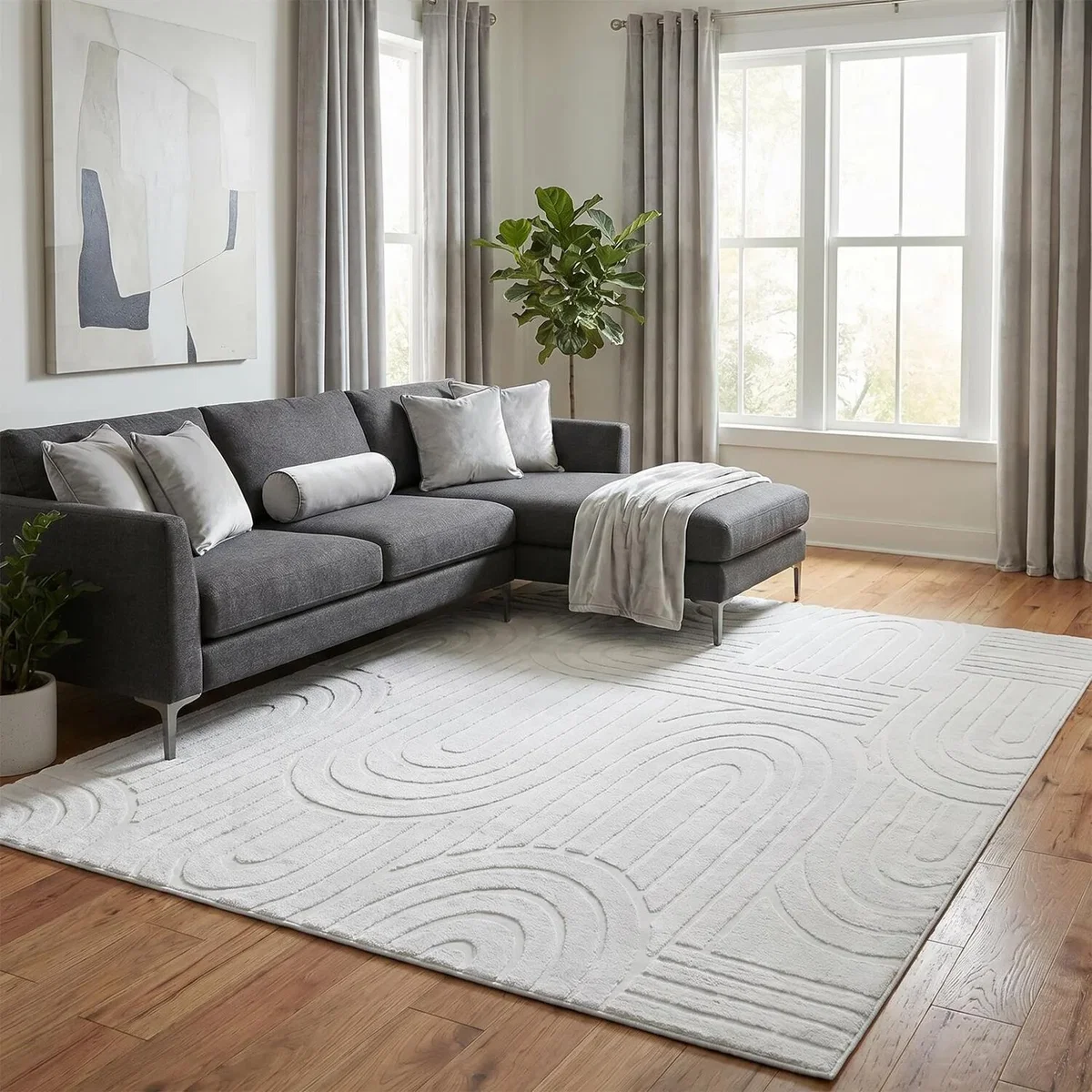 OHS Tufted Arches Runner - Grey / 170cm – image 1