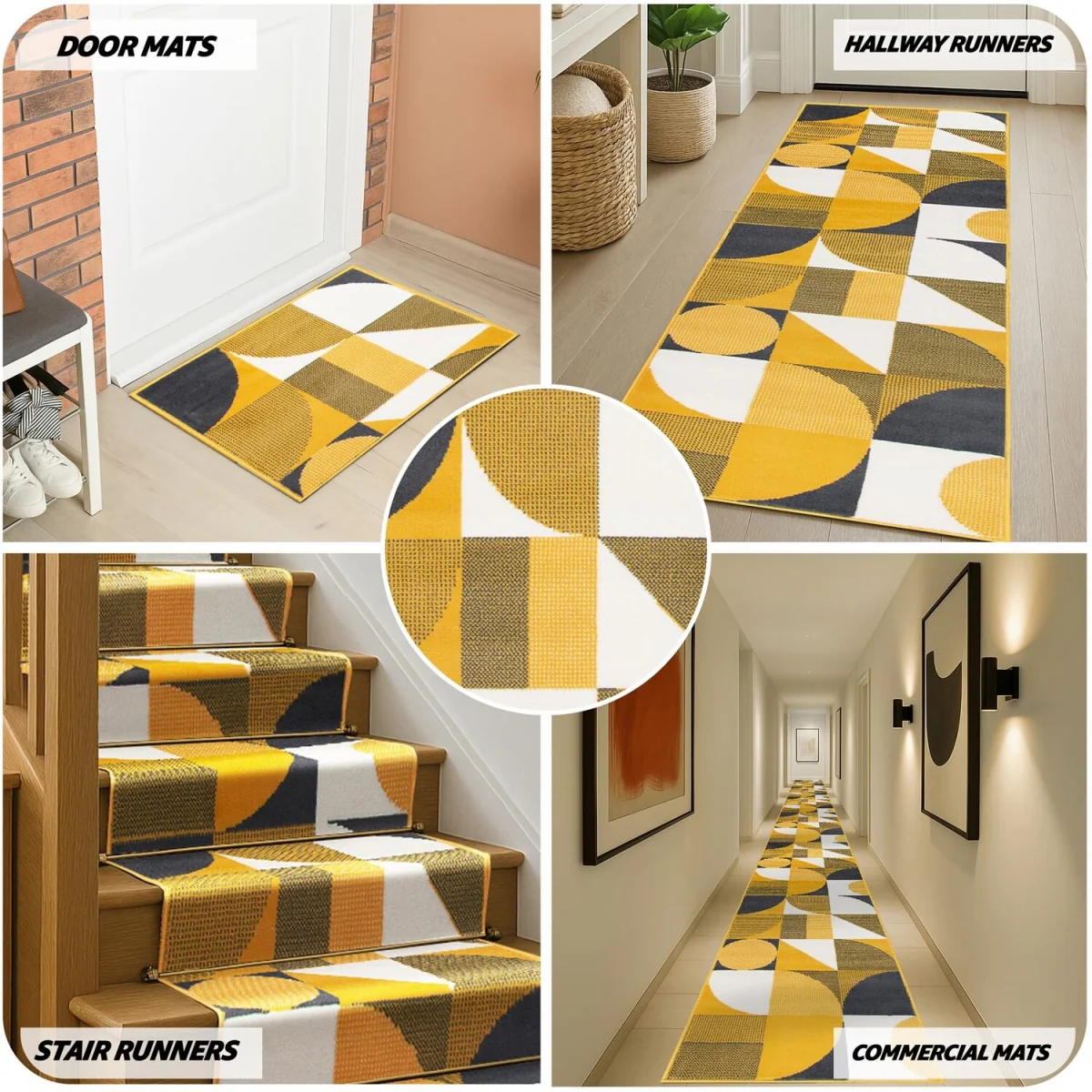 Art Deco Hallway Runner - Mustard / 810cm – image 2