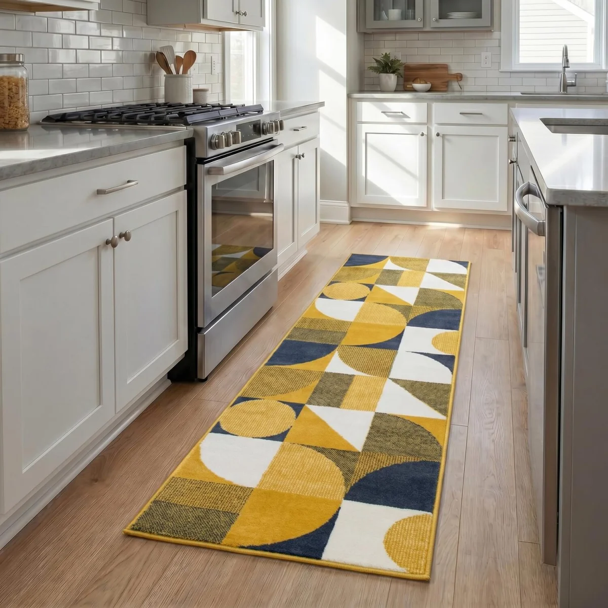 Art Deco Hallway Runner - Mustard / 810cm – image 3