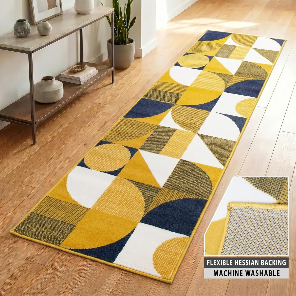 Art Deco Hallway Runner - Mustard / 810cm – image 5