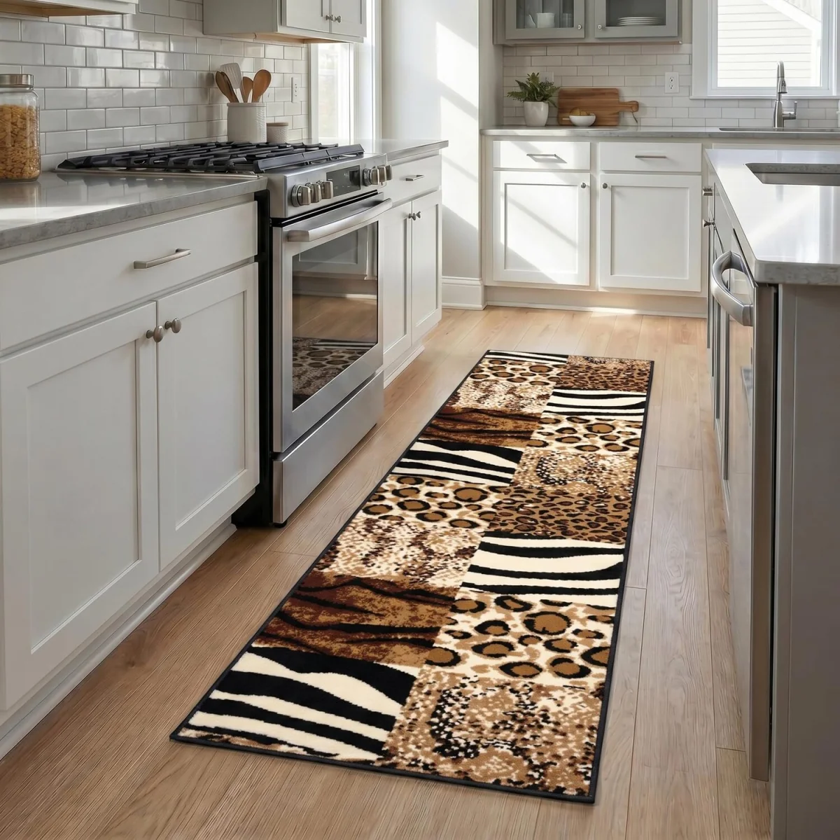 Safari Animal Print Hallway Runner - Multi / 360cm – image 3