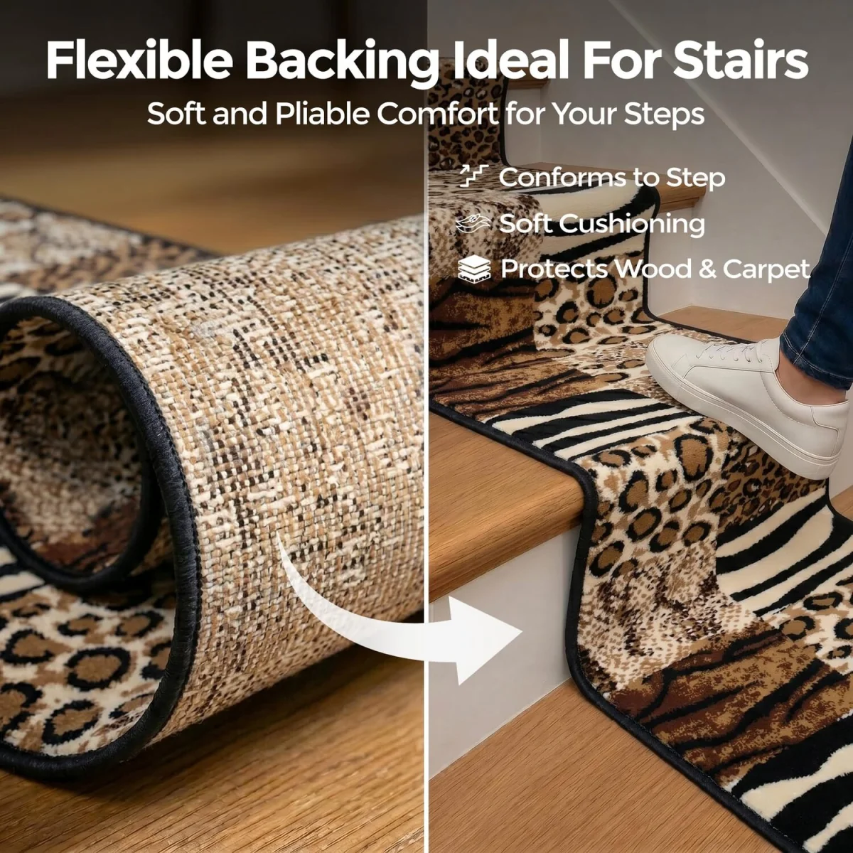Safari Animal Print Hallway Runner - Multi / 360cm – image 5