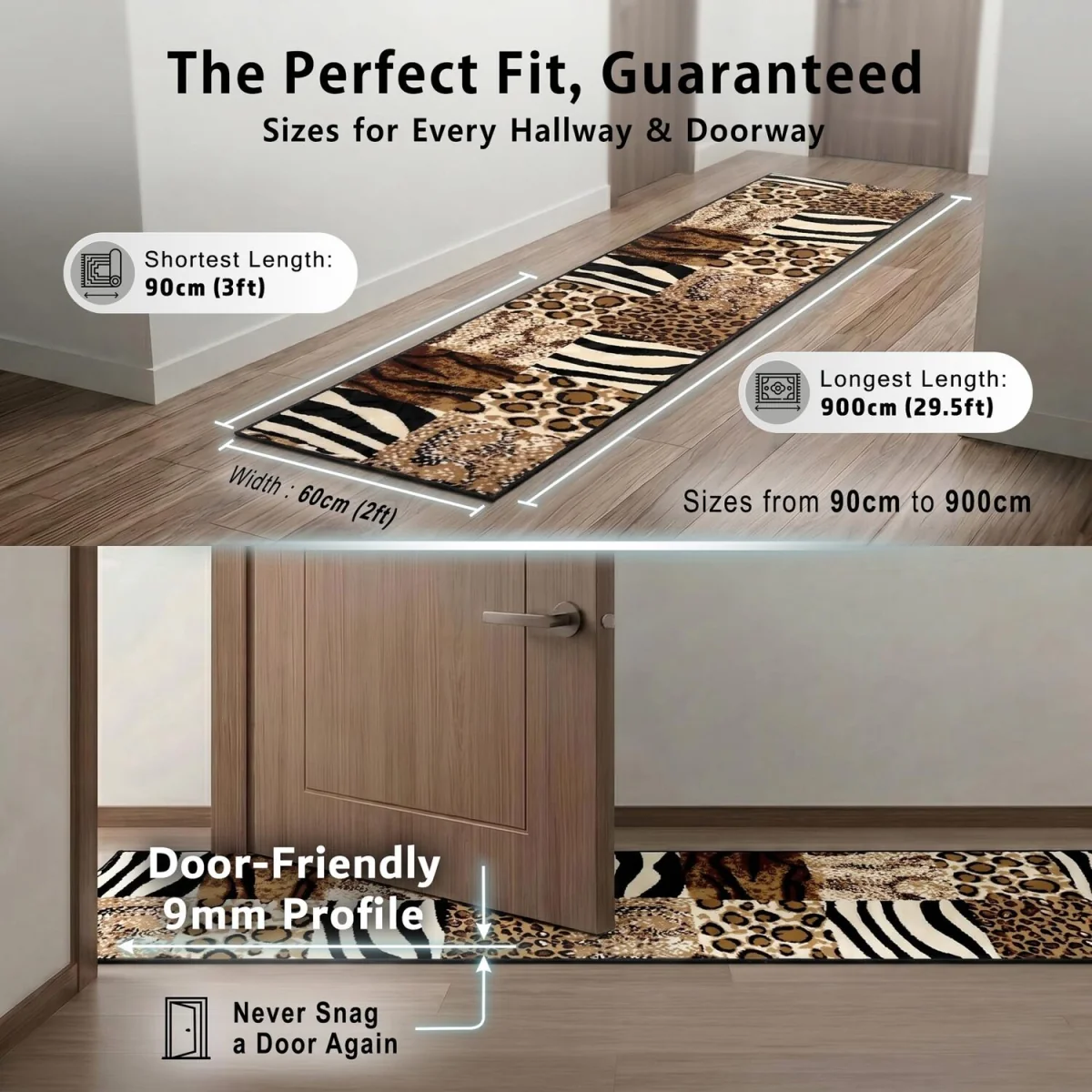 Safari Animal Print Hallway Runner - Multi / 360cm – image 7
