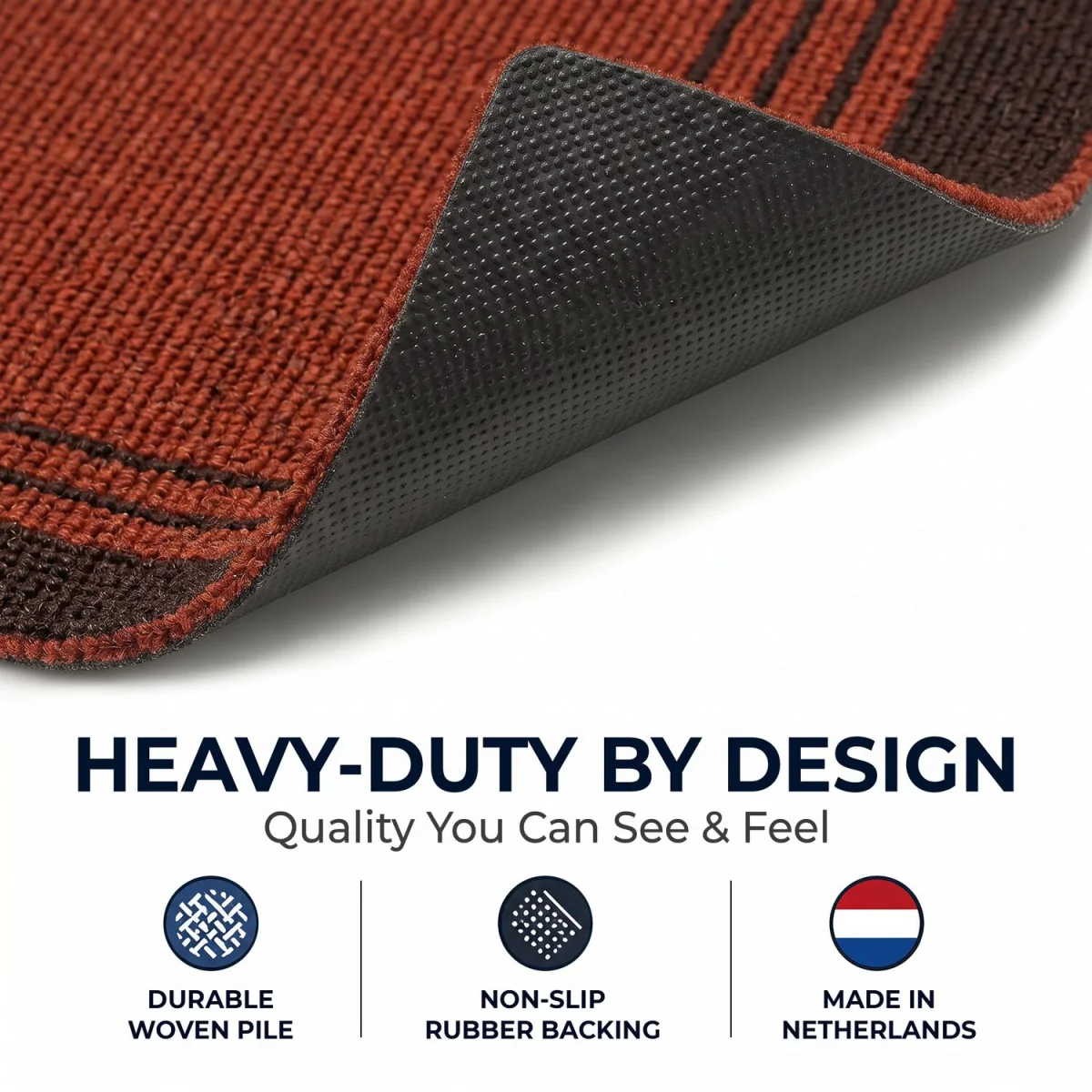Sydney Non Slip Hallway Runner - Red / 457cm – image 9