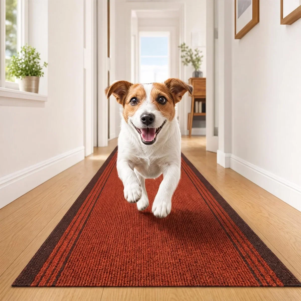 Sydney Non Slip Hallway Runner - Red / 152cm – image 2