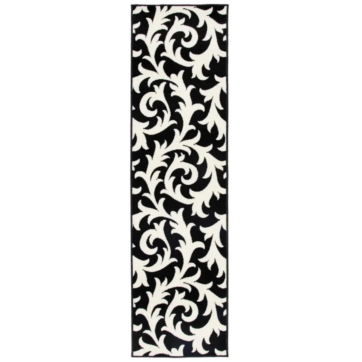 Filigree Floral Hallway Runner - Black / 450cm – image 4