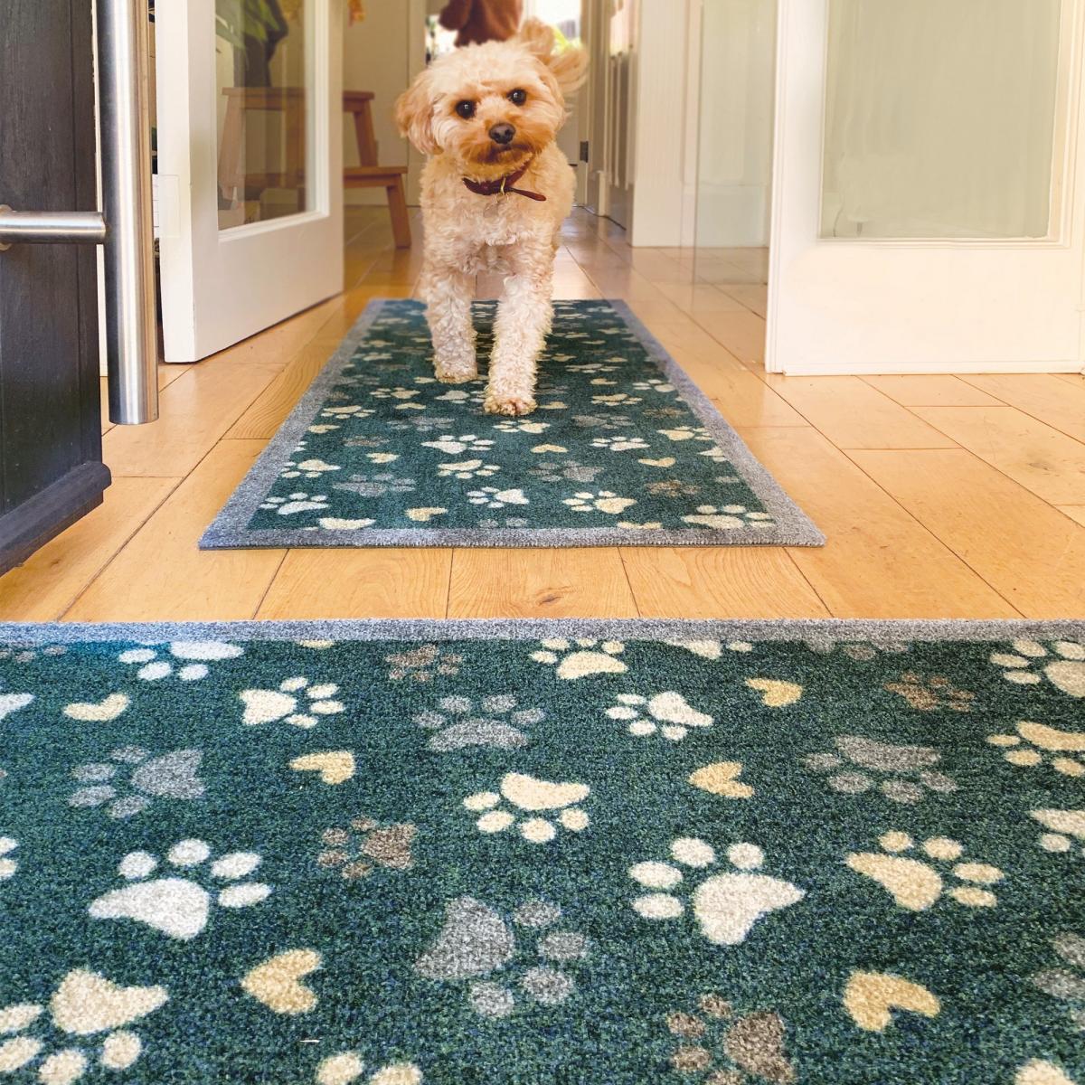 Howler & Scratch Love Paws Runner Pet Mat 1 in Green – image 2