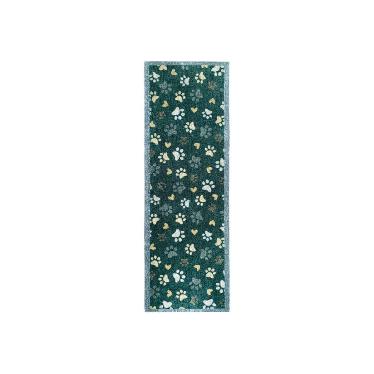Howler & Scratch Love Paws Runner Pet Mat 1 in Green – image 1