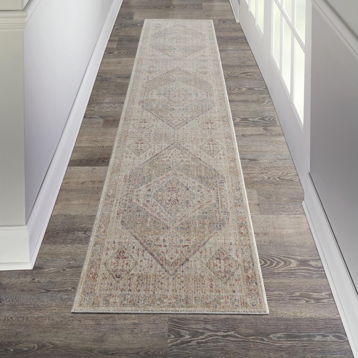 Homestead Hallway Runner Rugs HMS03 in Beige Grey by Nourison – image 1