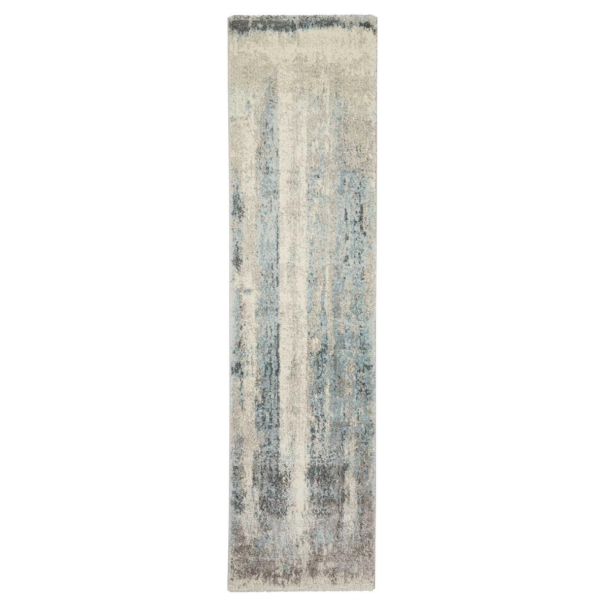 Brooklyn 8595 Abstract Hall Runner in Ivory Grey Blue 60x230cm – image 5