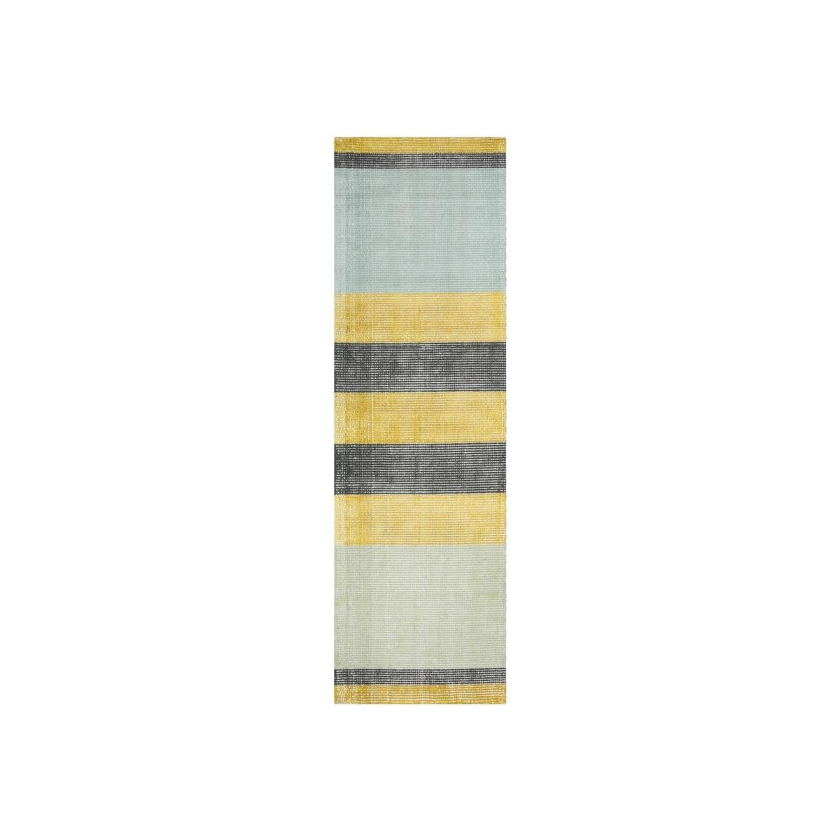 Modern Lucien Stripe Hallway Runner Rugs in Acacia Yellow by Designers Guild