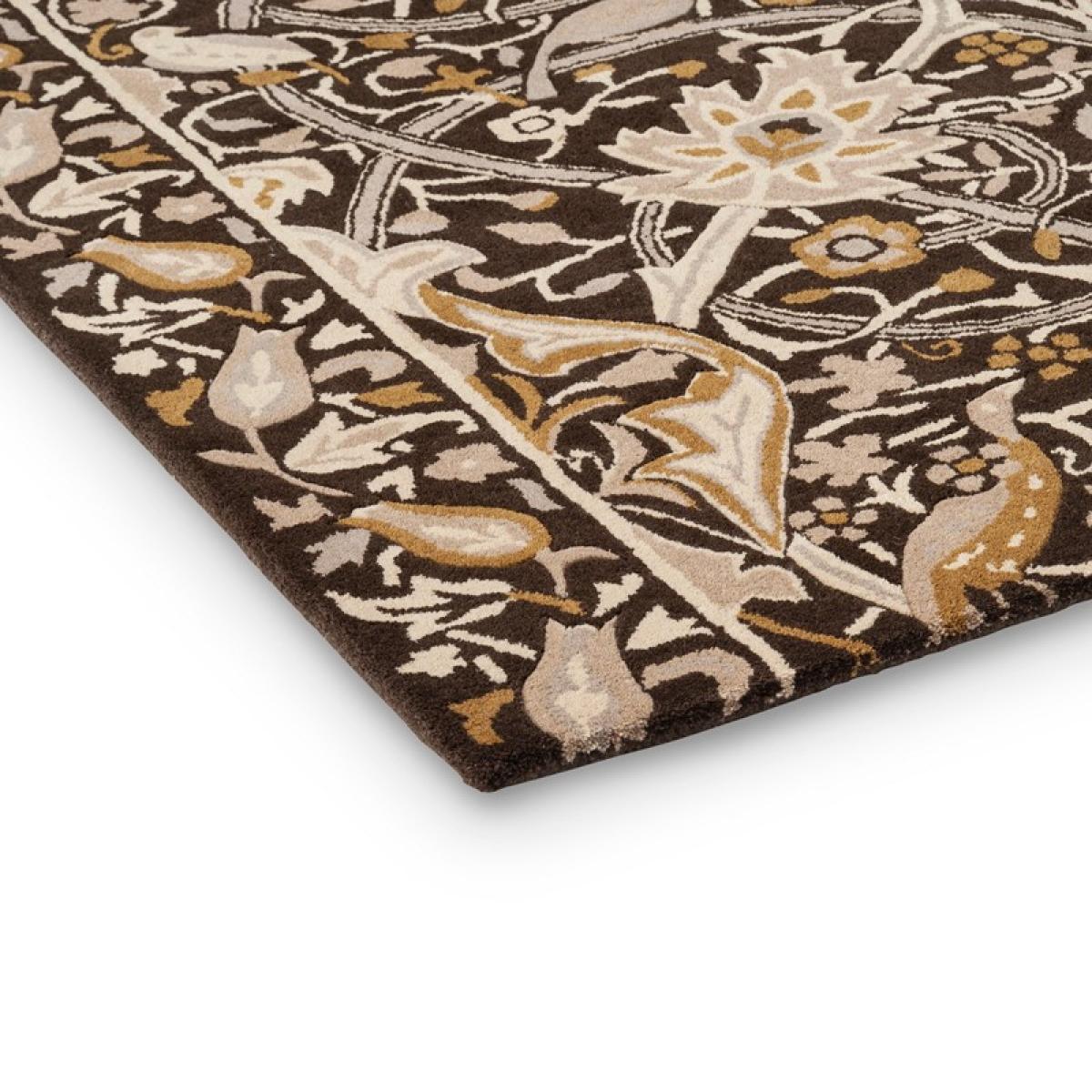 Bullerswood Runner Rugs 127305 in Charcoal Mustard By William Morris – image 2