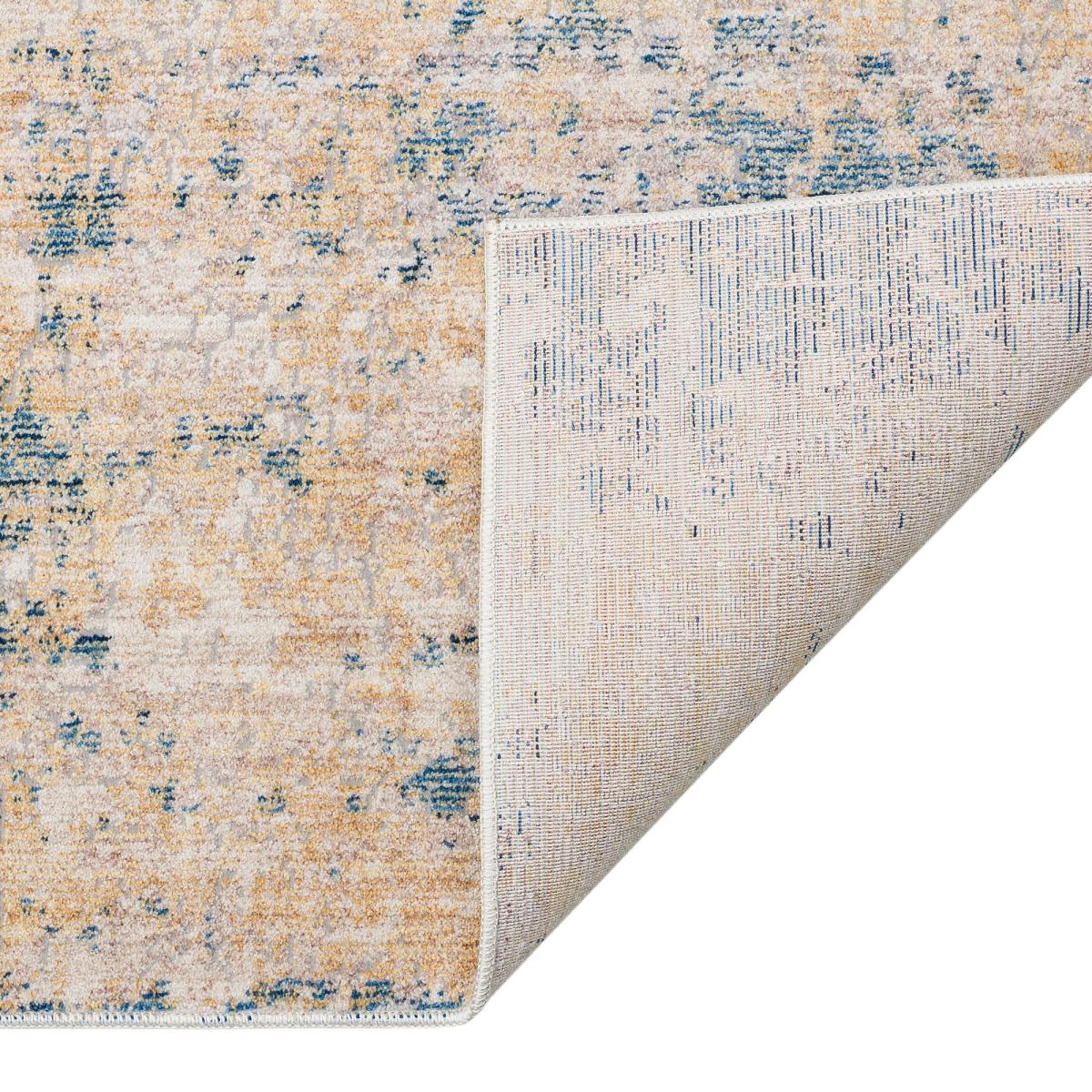 Essence Distressed Abstract ESSC04 Runner Rugs in Gold Teal – image 2
