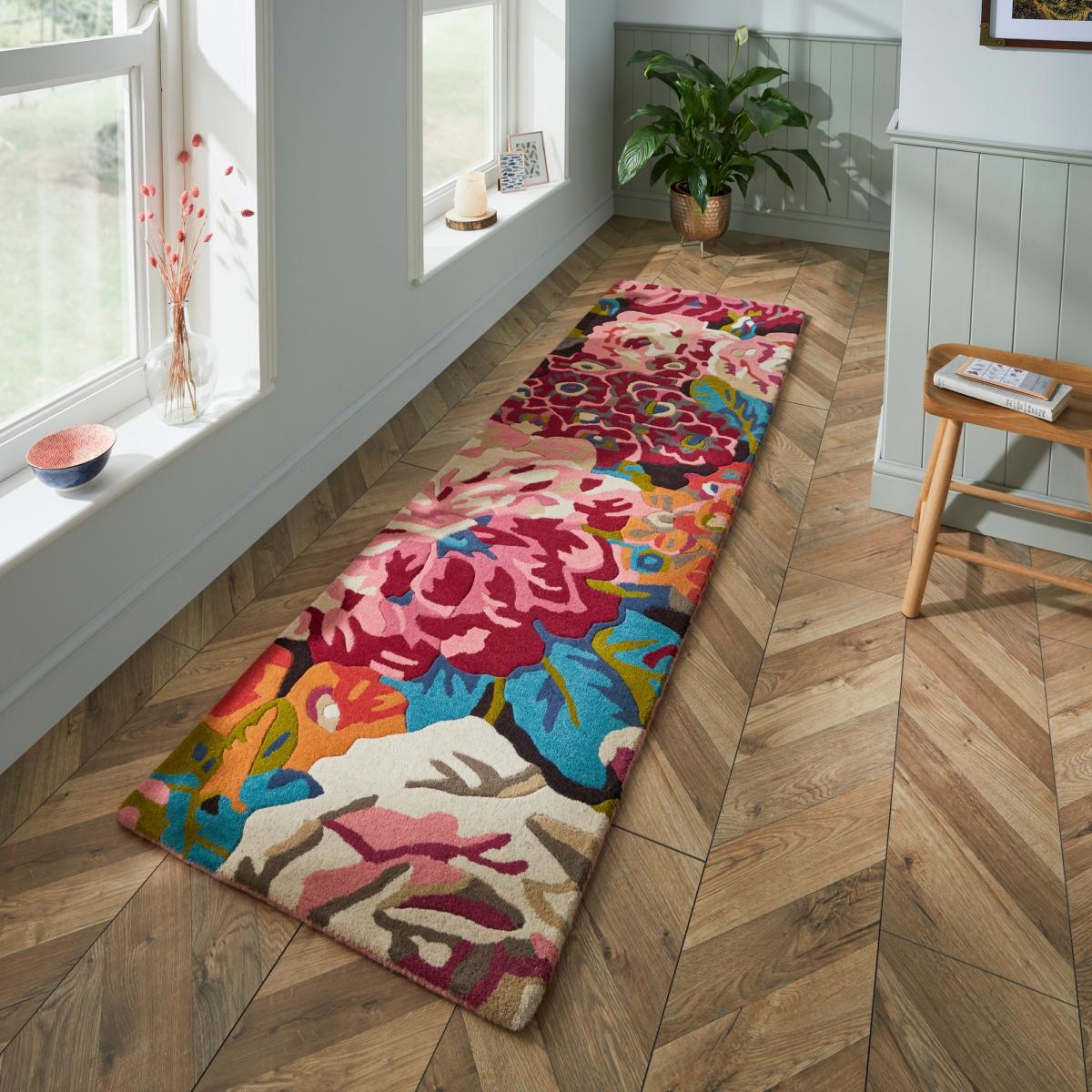 Rose & Peony Floral Wool Runner Rugs 45005 by Sanderson – image 1