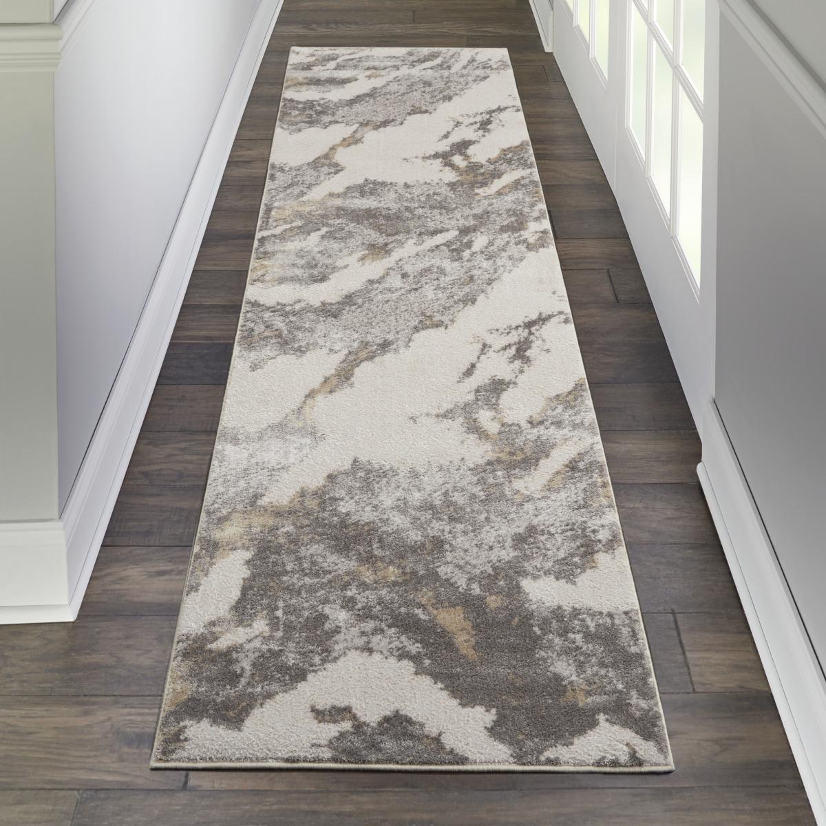 Silky Textures Runners SLY03 by Nourison in Brown Ivory – image 1