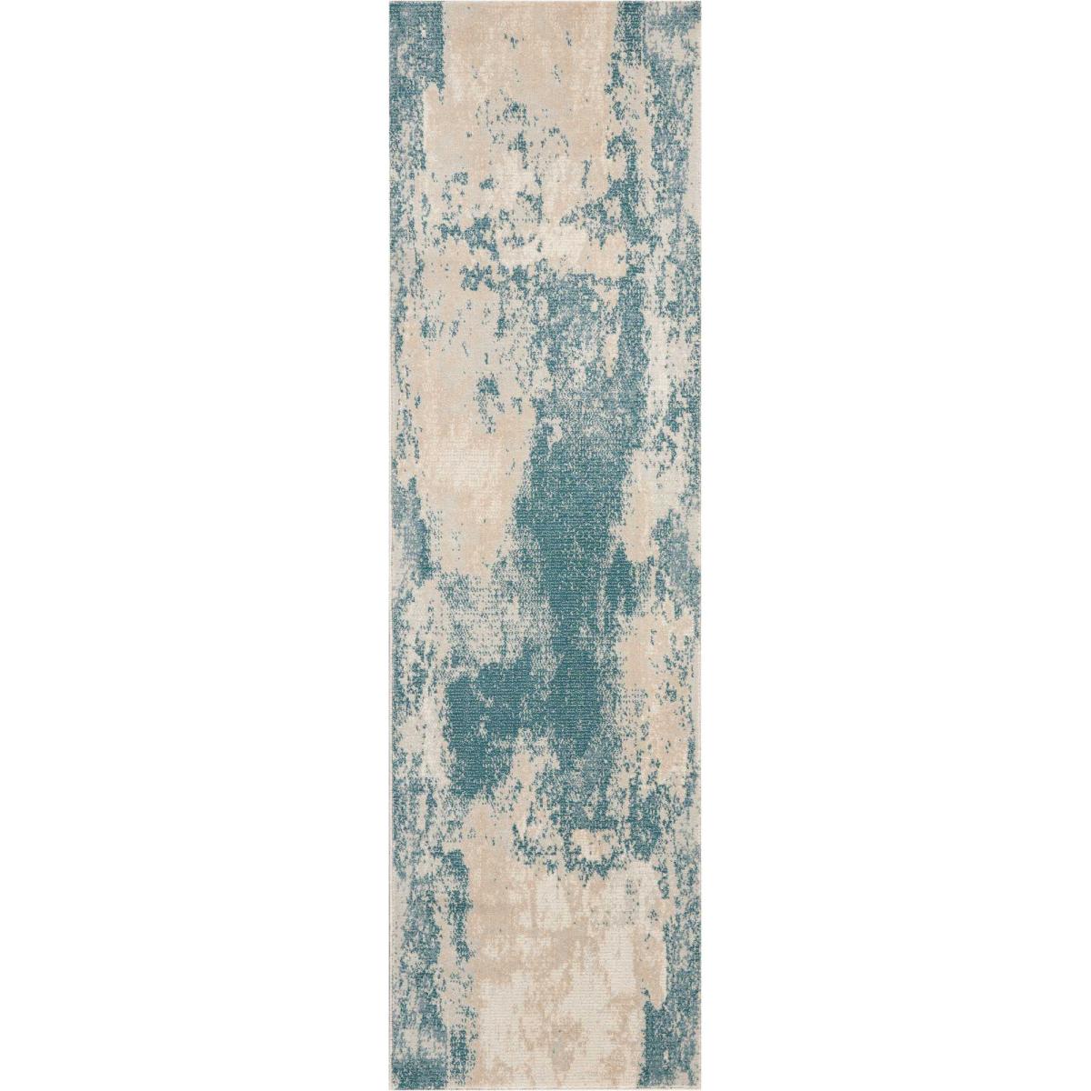 Maxell Runner MAE13 by Nourison in Ivory and Teal 66x229cm – image 3