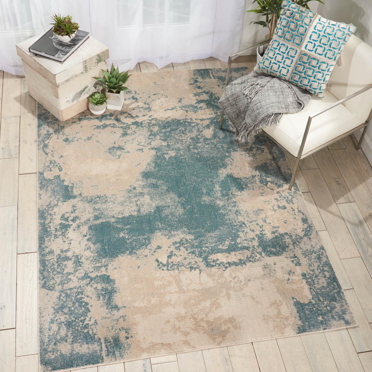 Maxell Runner MAE13 by Nourison in Ivory and Teal 66x229cm – image 4