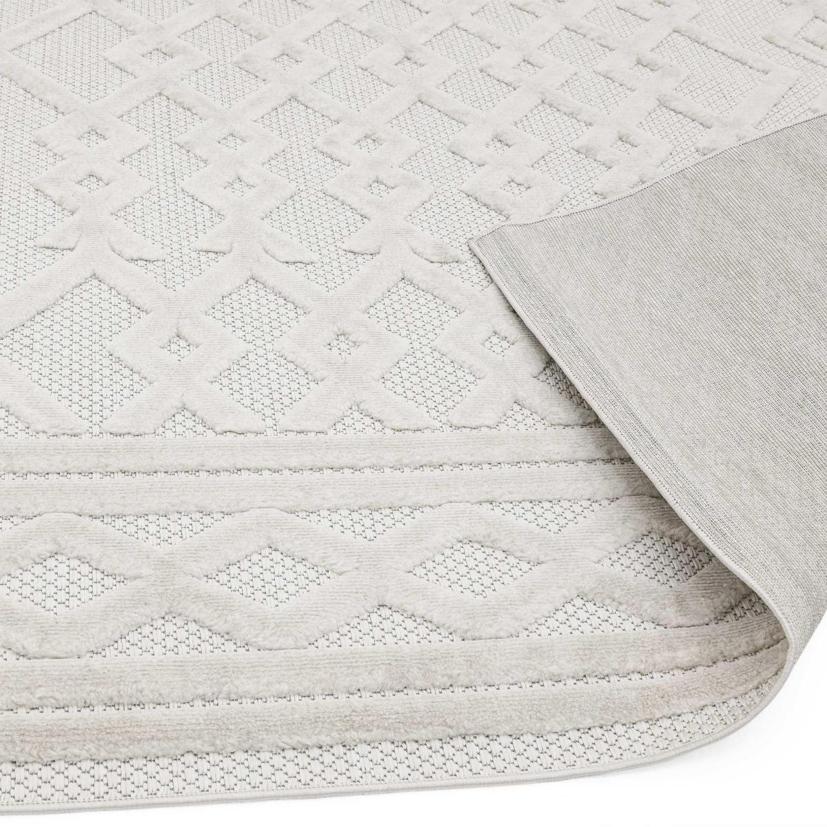 Salta Links Geometric Outdoor Runner Rugs in SA05 White – image 2