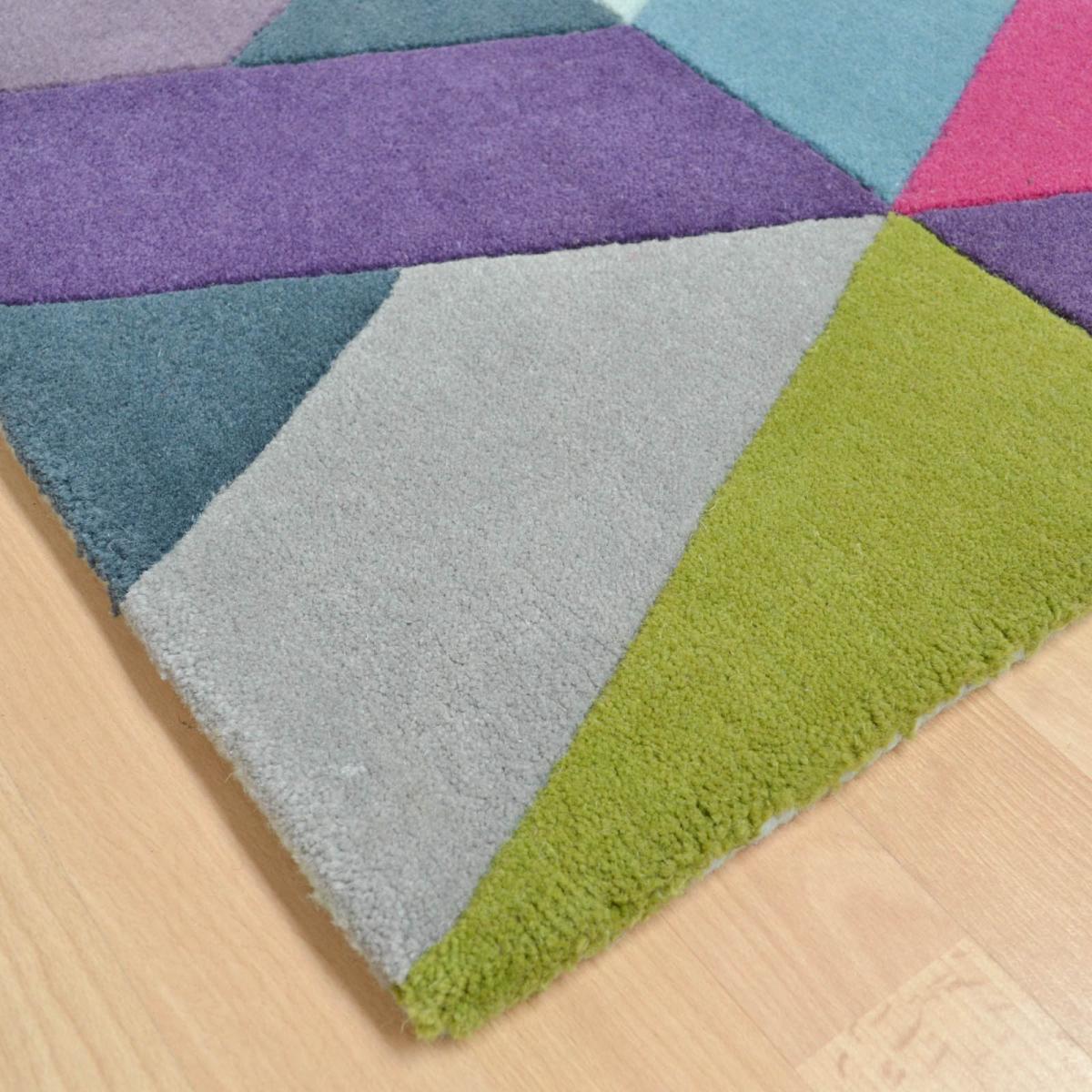 Funk Chevron Hallway Runners in Blue and Green – image 2