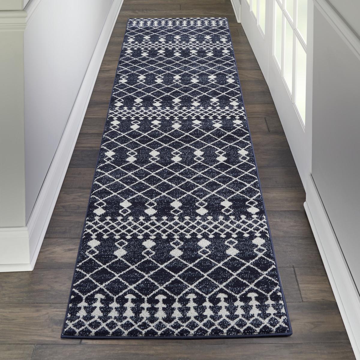 Palermo Runner PMR03 in Navy Grey by Nourison – image 1