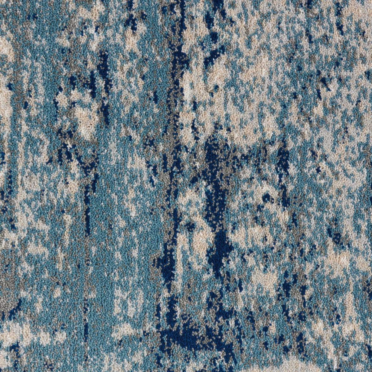 Maxell MAE16 Abstract Runner Rugs by Nourison in Ivory Blue – image 2