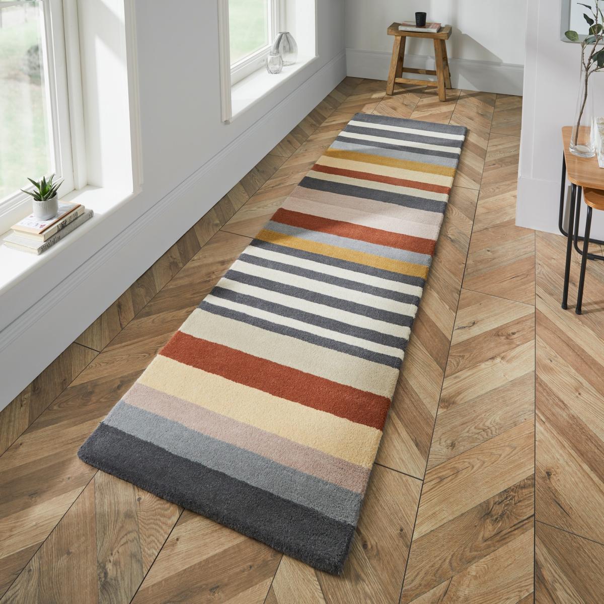Rosita Stripe Wool Runner Rugs 140402 Harissa by Harlequin – image 2