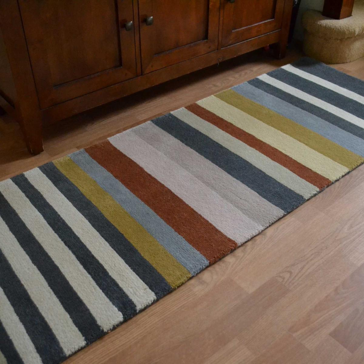 Rosita Stripe Wool Runner Rugs 140402 Harissa by Harlequin – image 1