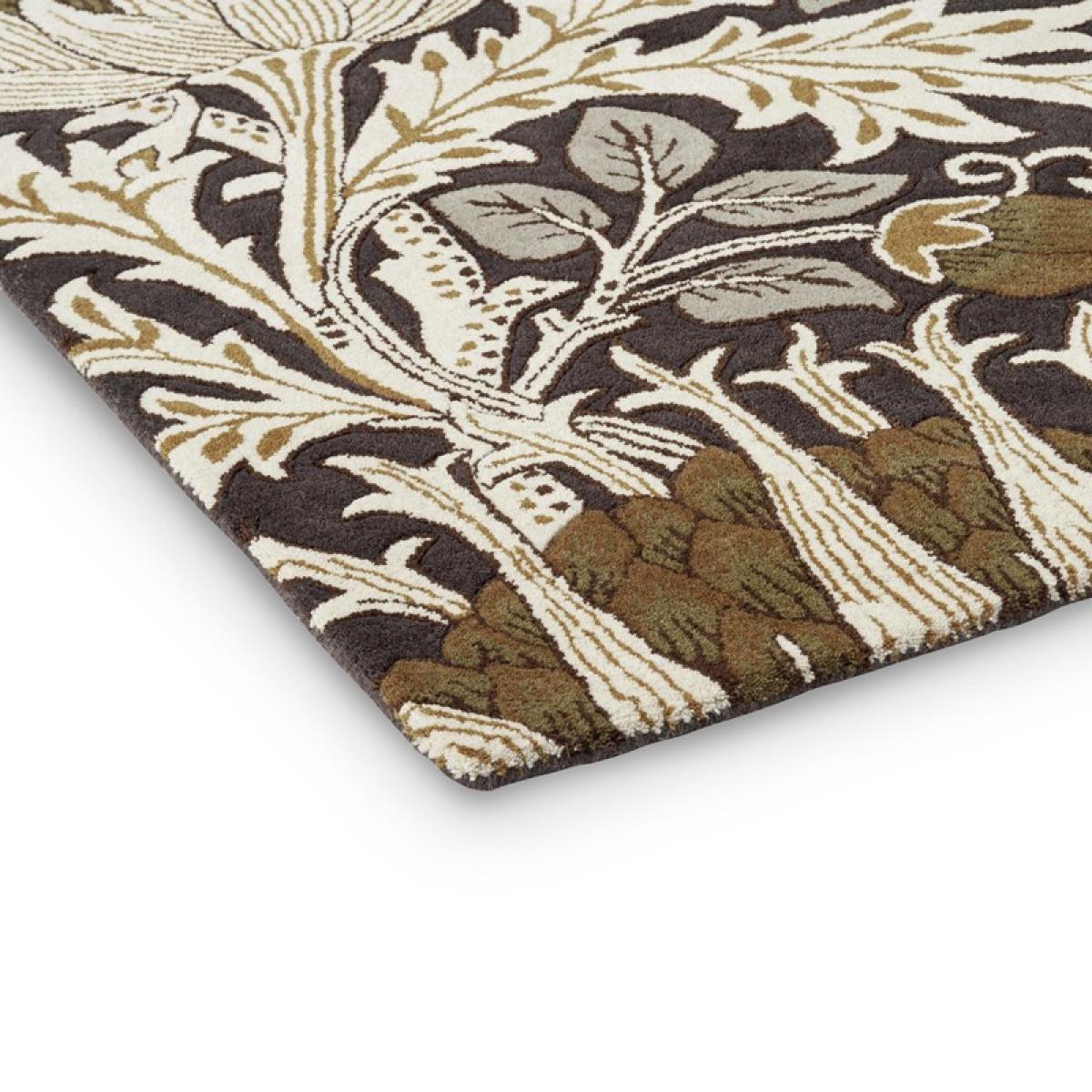 Artichoke Runner Rugs 127105 in Charcoal Mustard By William Morris – image 2
