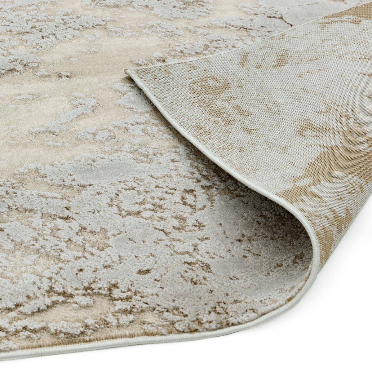 Aurora Strata AU16 Marble Runner Rugs in Metallic Beige Bronze and Grey – image 2
