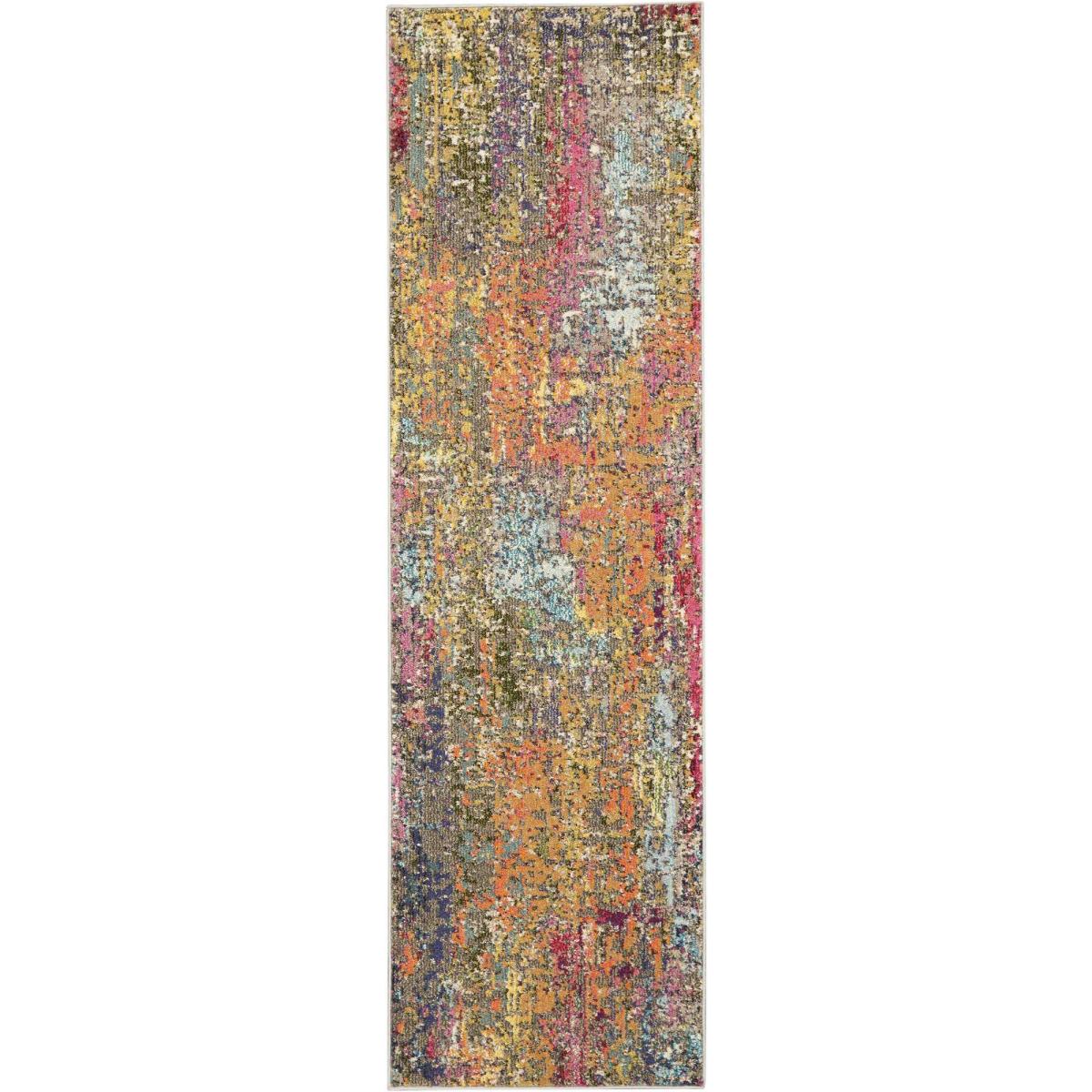 Celestial Abstract Hallway Runner CES14 in Sunset by Nourison 66x305cm – image 4