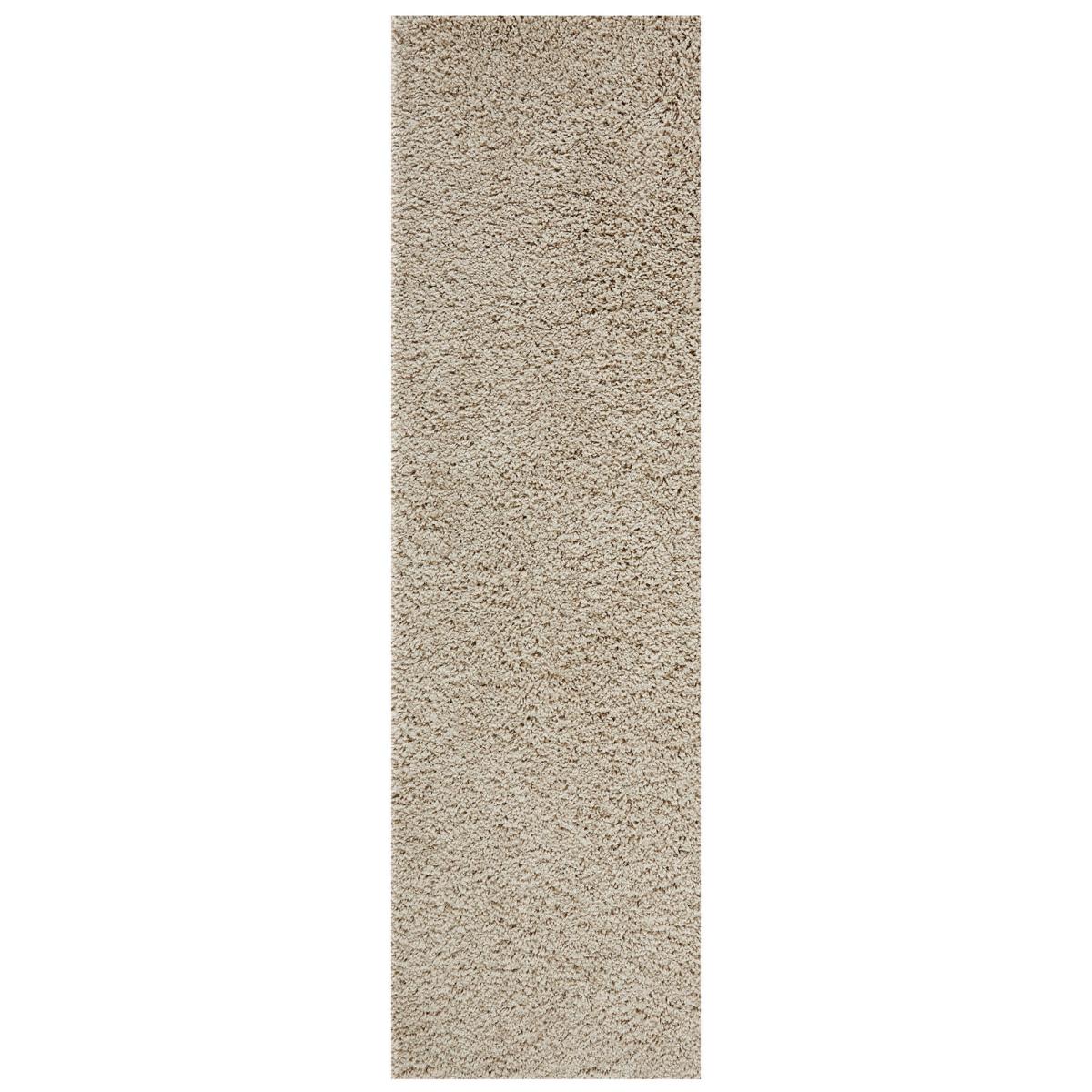 Isla Shaggy Plain Modern Runner in Light Beige 67x220cm – image 1