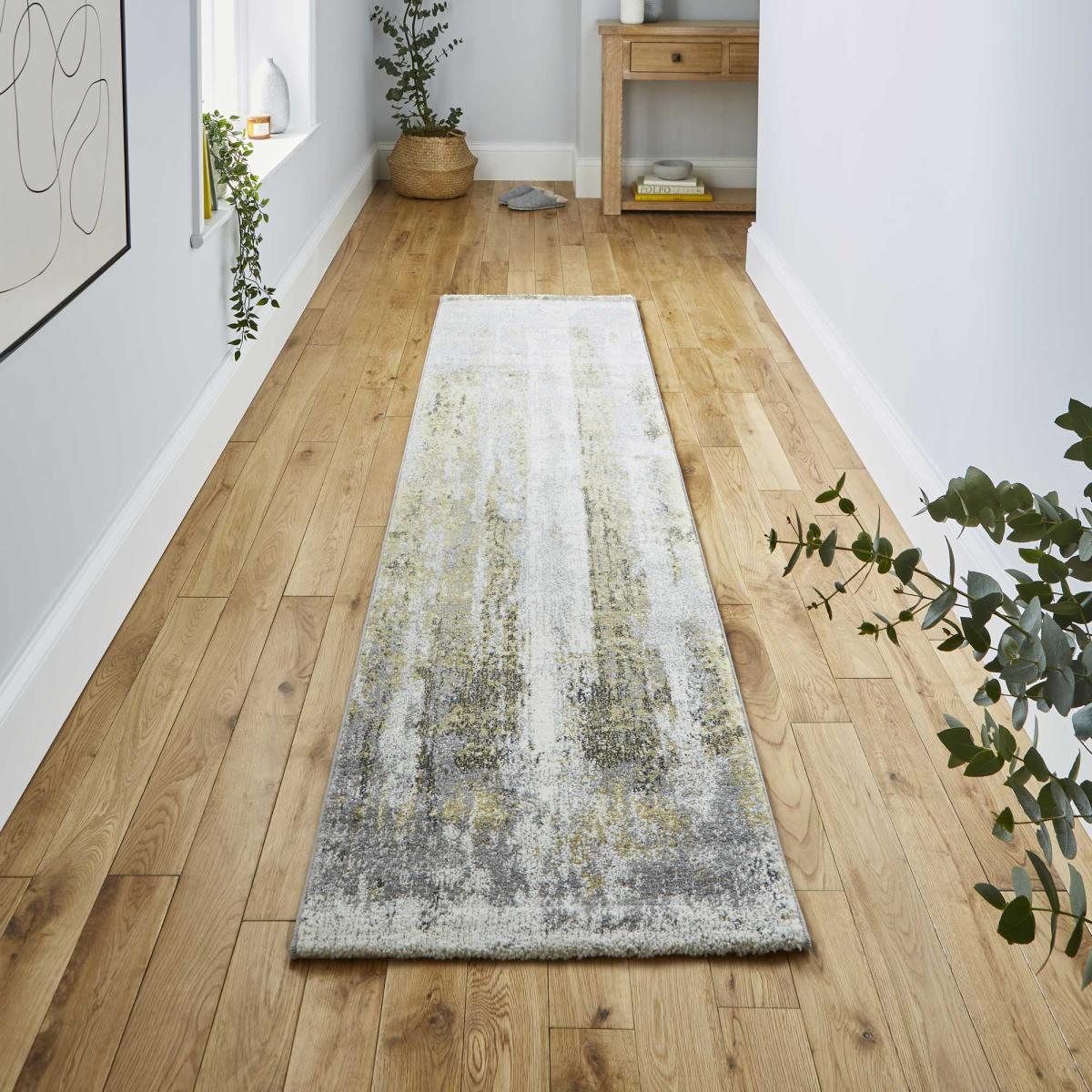 Brooklyn 8595 Hallway Runners in Grey Yellow – image 1