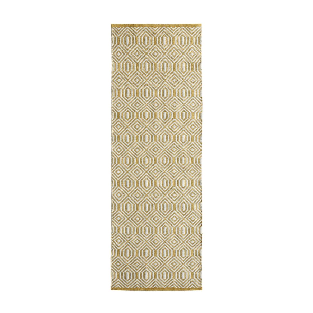 Flatweave Geo Hallway Runners in Ochre Yellow Cream – image 2