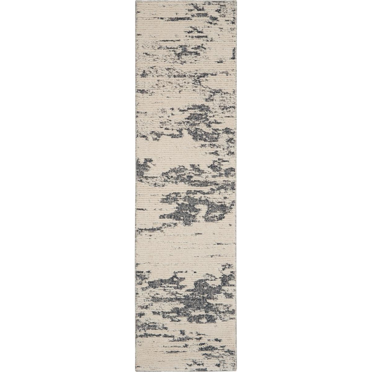 Zermatt Designer Hallway Runner ZER03 in Ivory Blue by Nourison 69x229cm – image 5