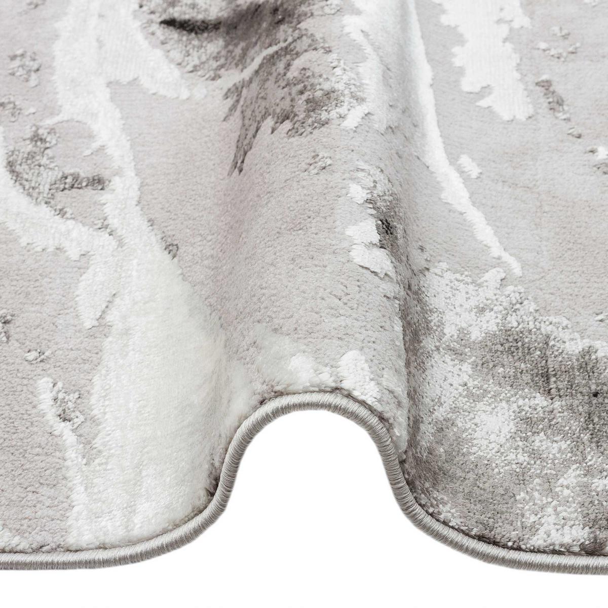 Blaze BLZ06 Abstract Marble Runner Rugs in Silver Grey – image 2