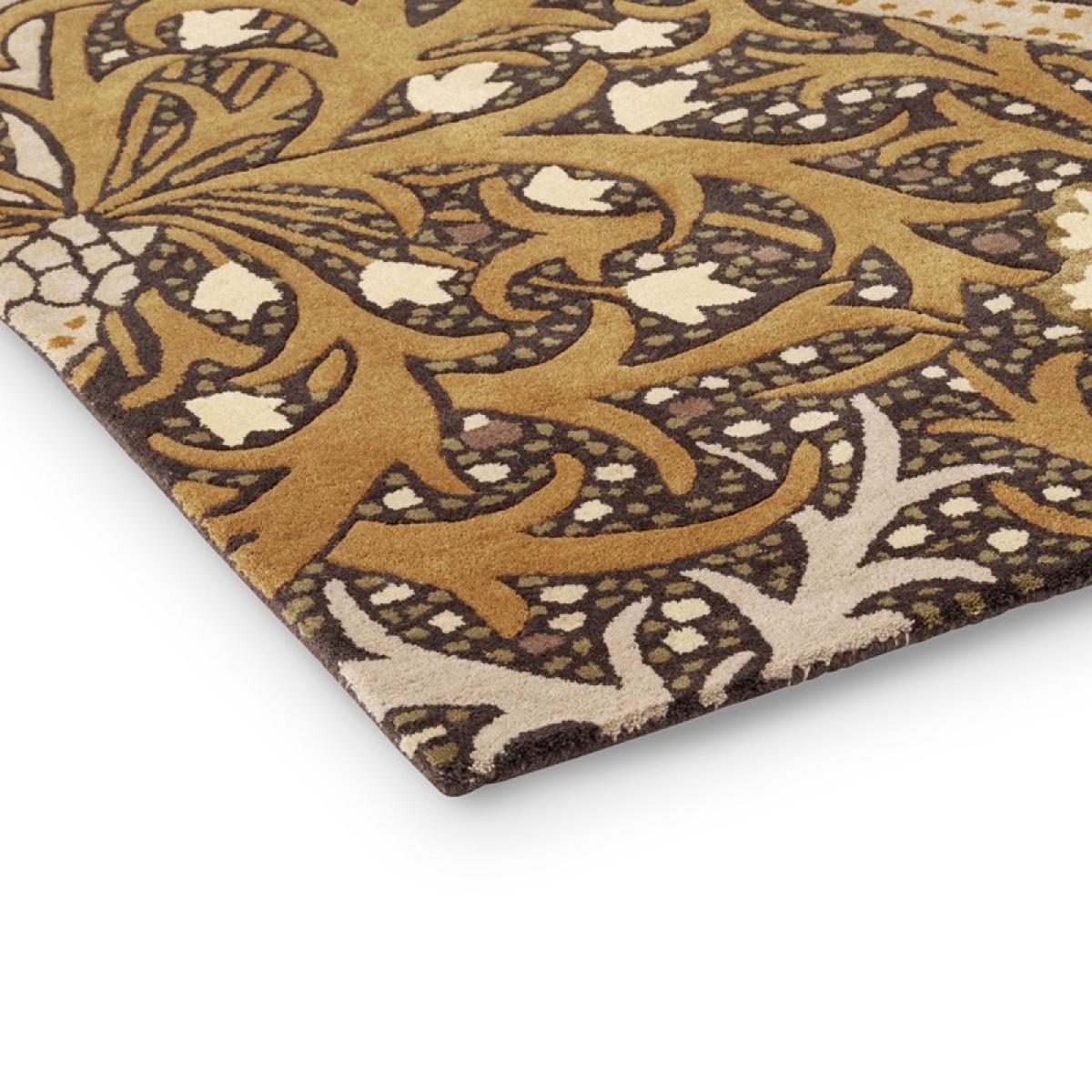 Seaweed Hallway Runner Rugs in 127006 Charcoal Mustard by William Morris – image 2