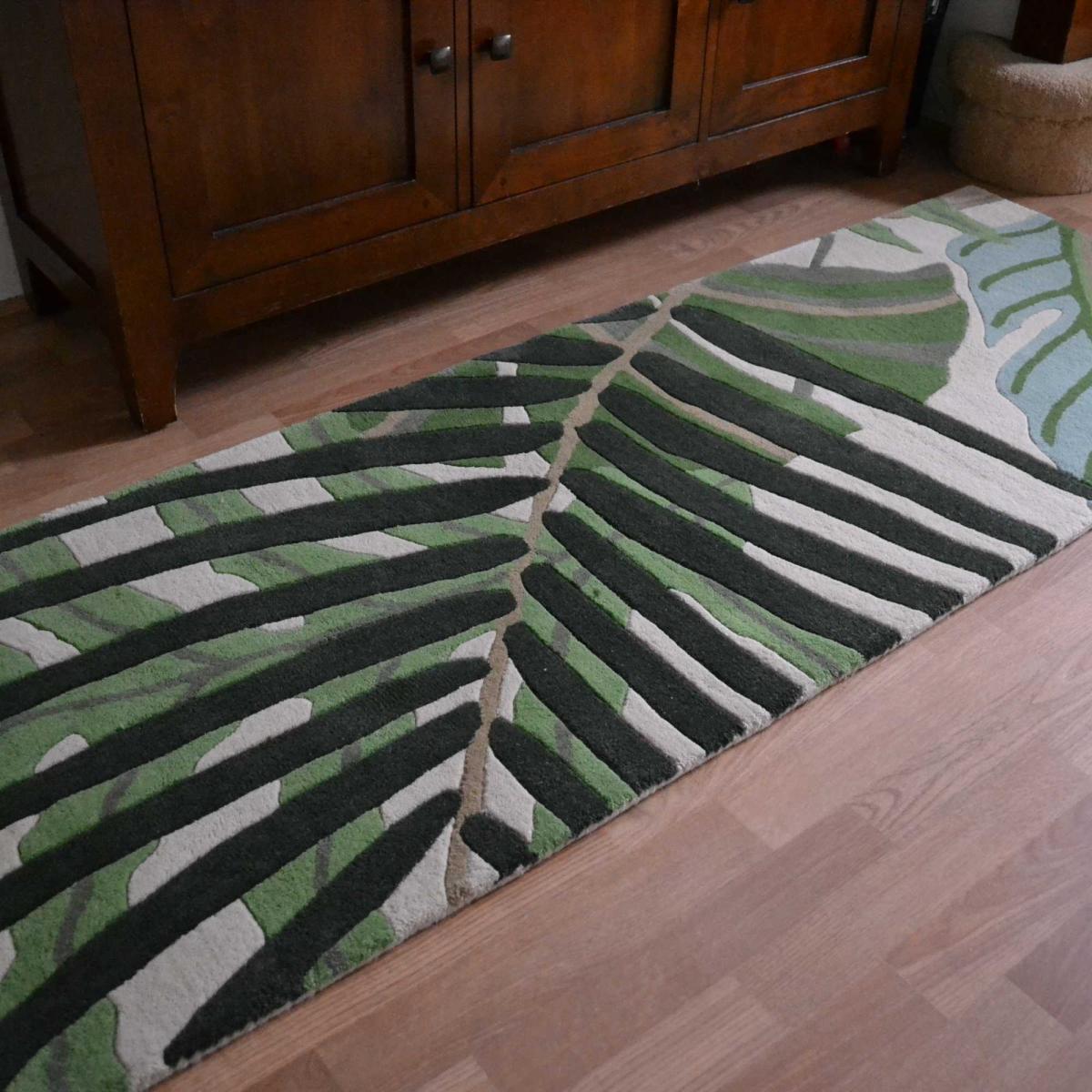 Sanderson Manila Botanical Wool Runner Rugs 46407 in Green – image 2