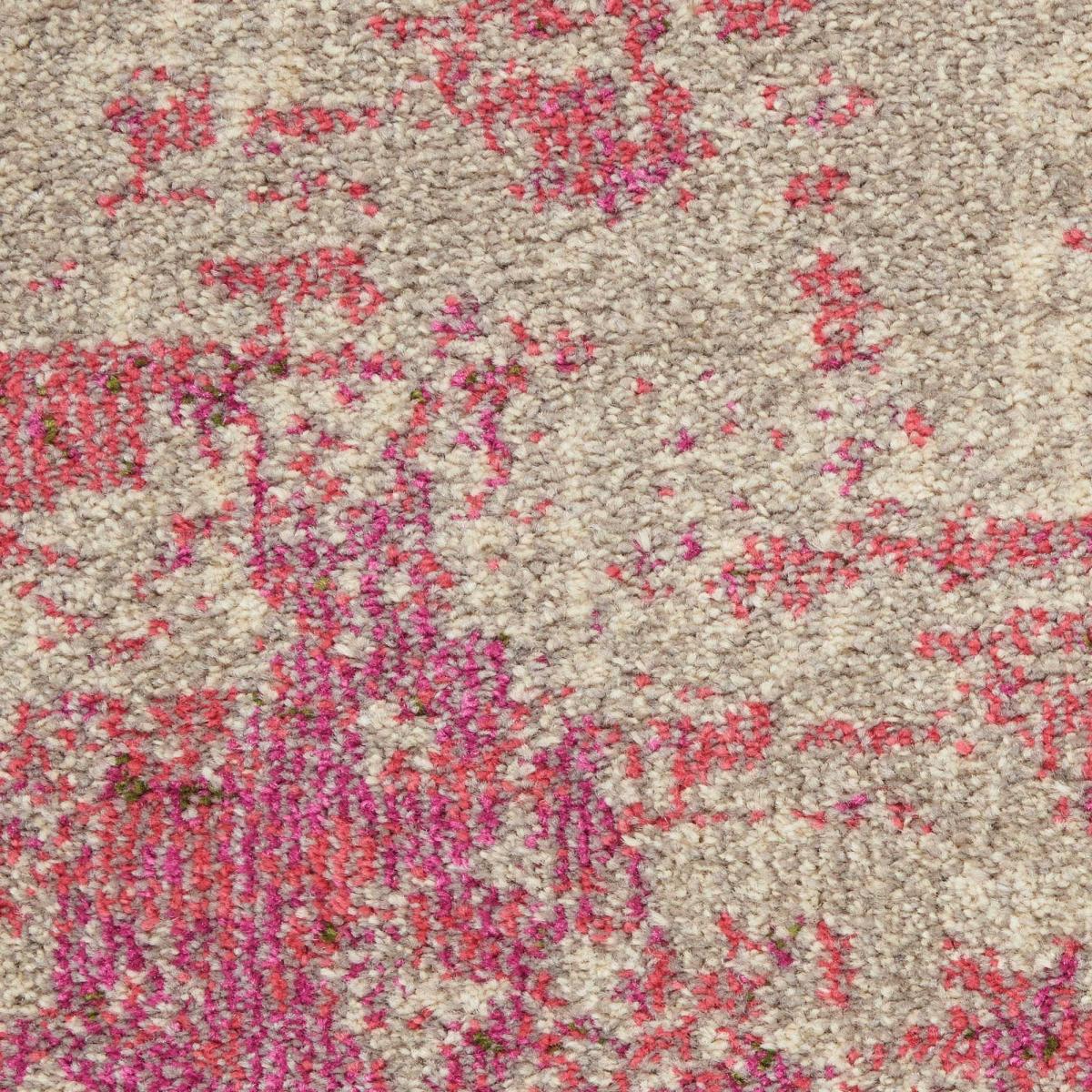 Celestial Abstract Hallway Runner Rug CES02 in Ivory Pink by Nourison – image 2