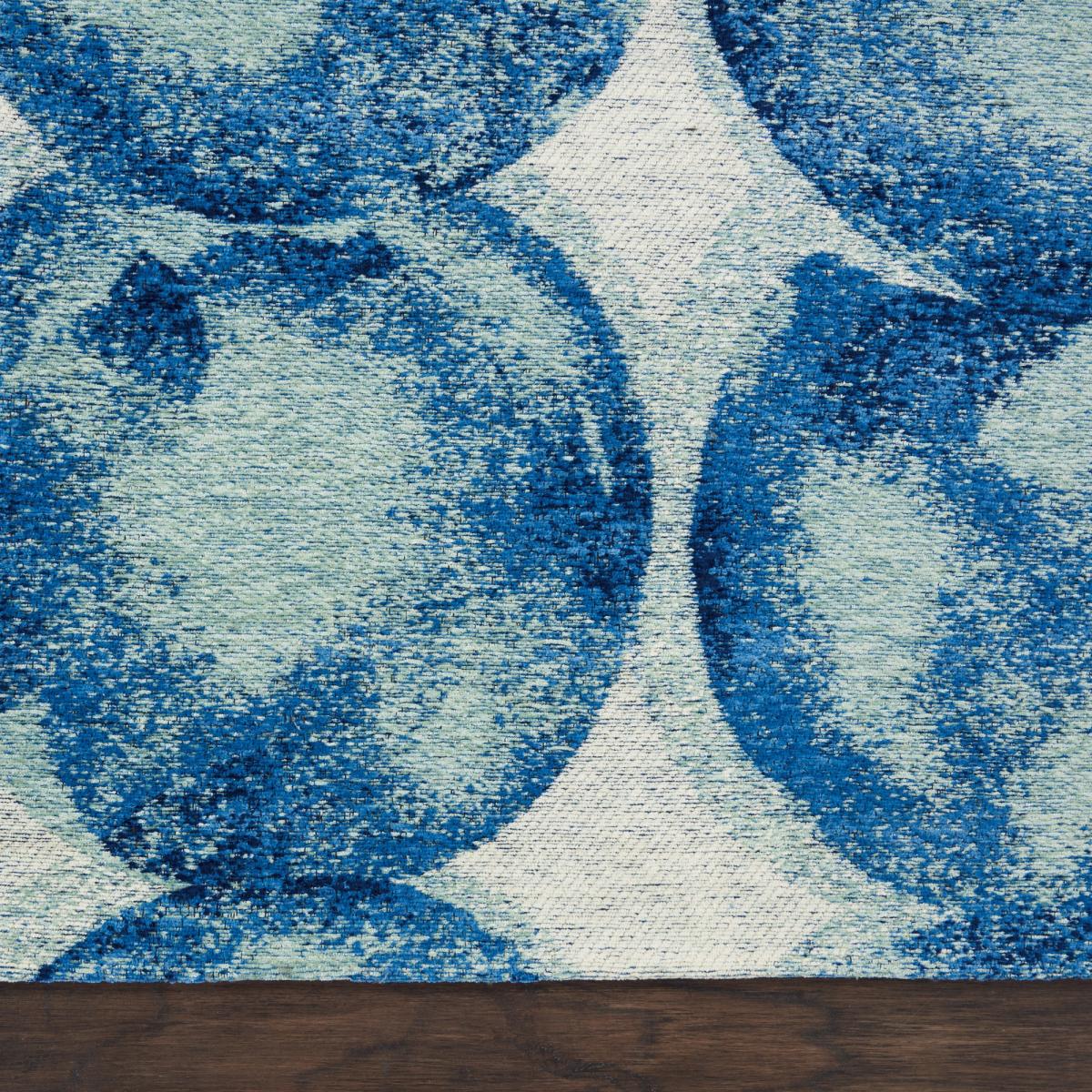 Organic Modern Runners OM005 by Nourison in Aqua Navy – image 2