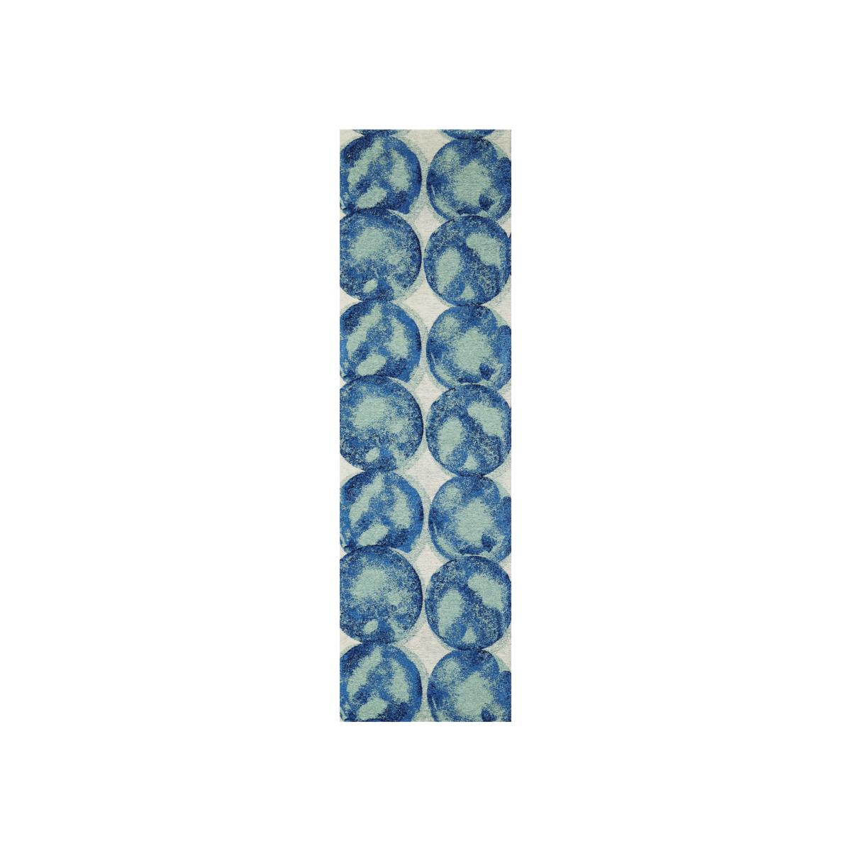 Organic Modern Runners OM005 by Nourison in Aqua Navy – image 1