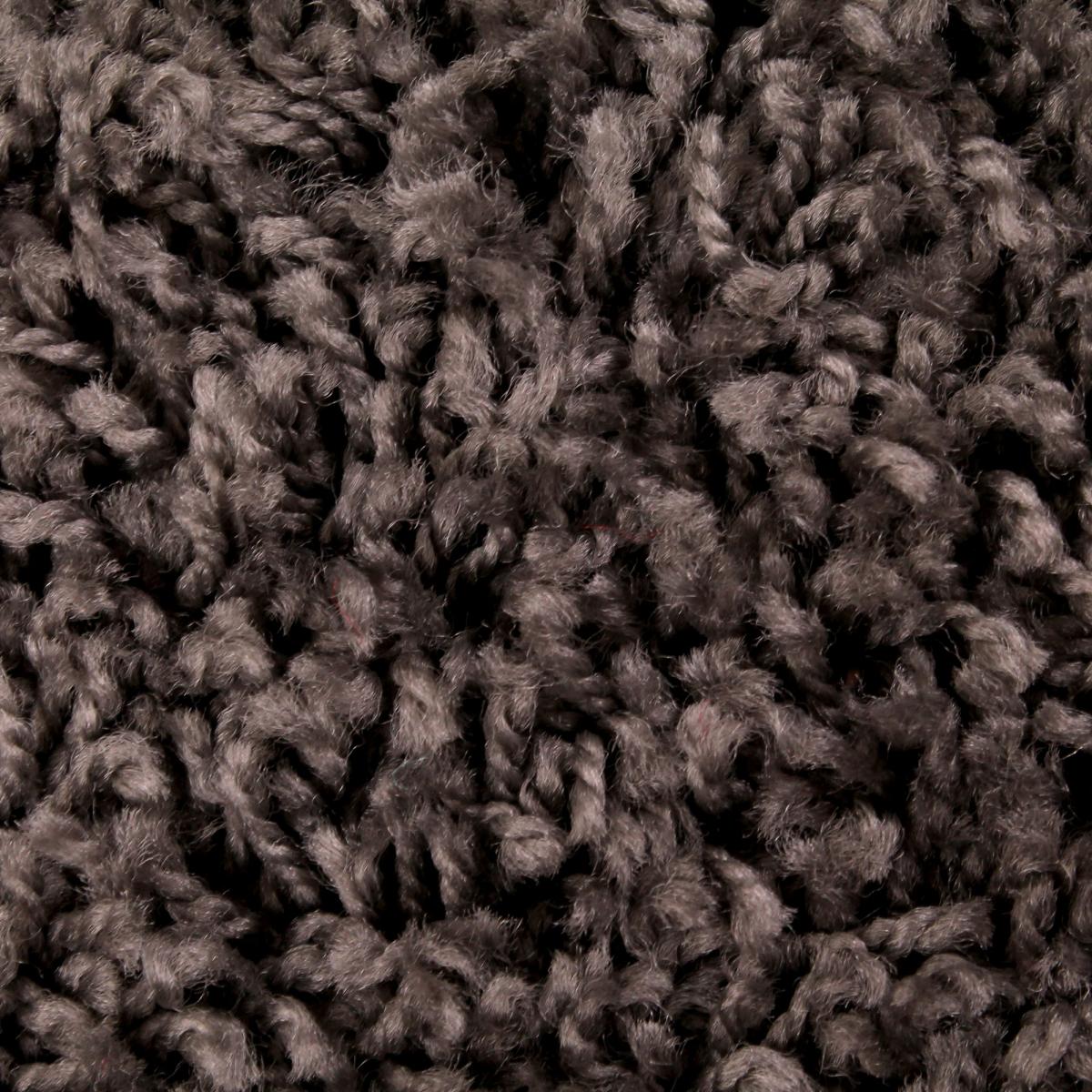 Retro Plain Shaggy Runner in Charcoal 60x200cm – image 3