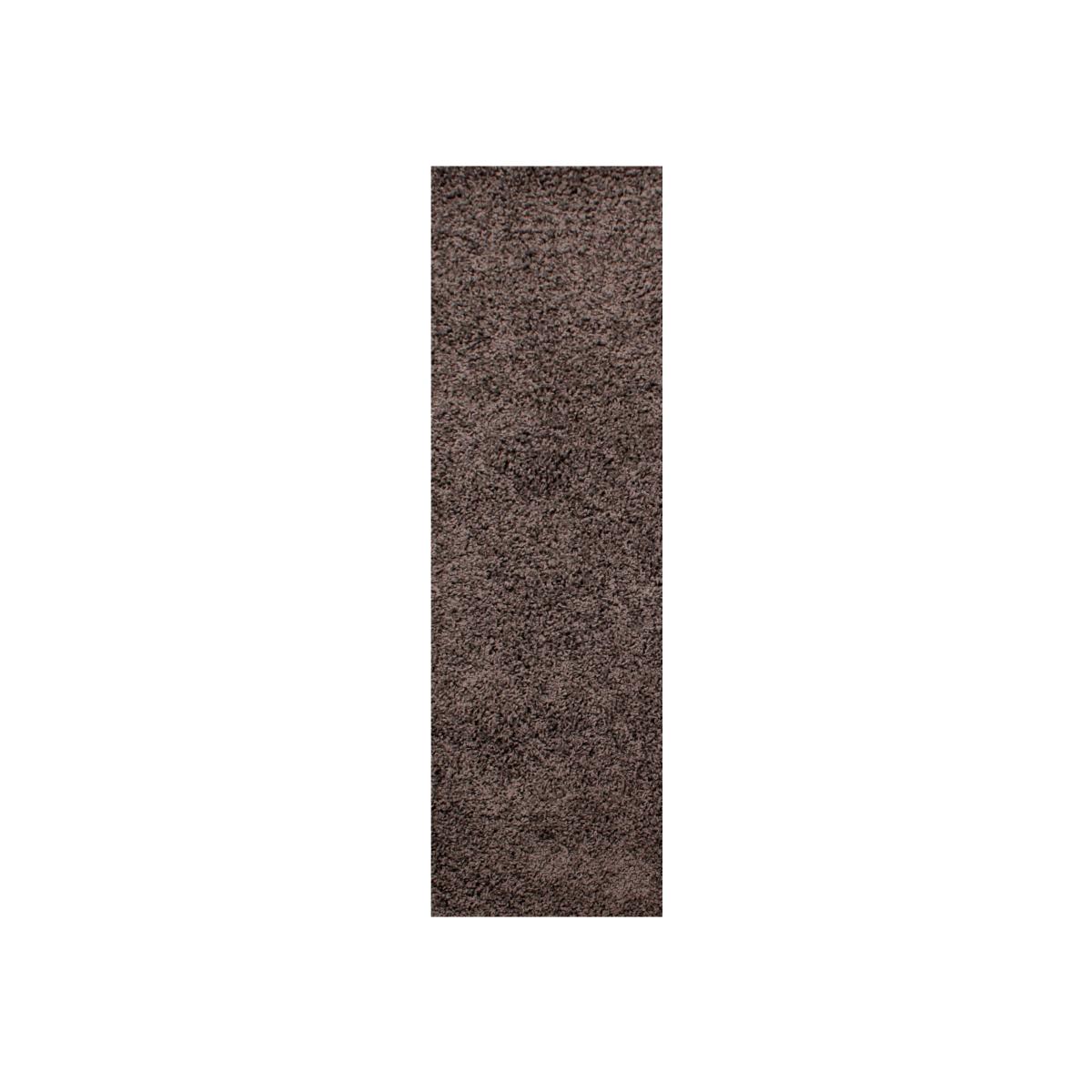 Retro Plain Shaggy Runner in Charcoal 60x200cm – image 1