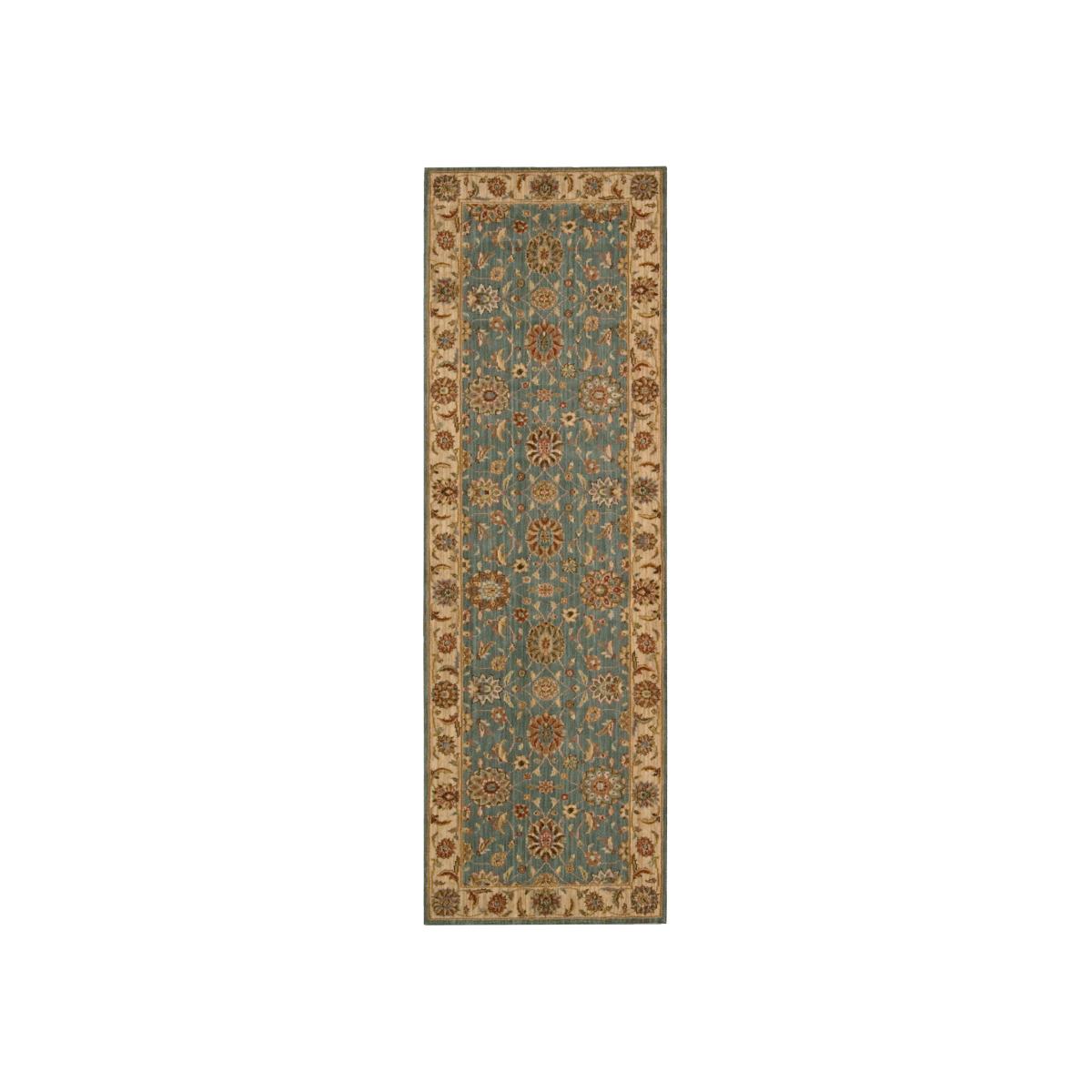 Living Treasure Hallway Runners by Nourison LI05 in Aqua