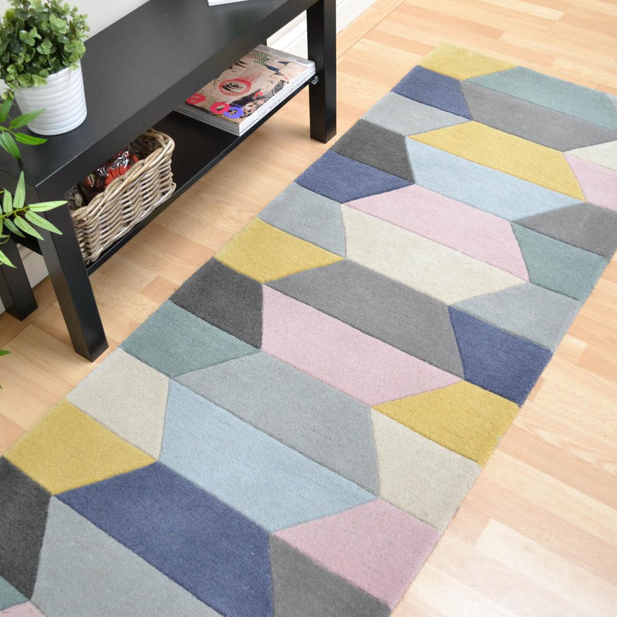 Funk Honeycomb Pastel Hallway Runners – image 1