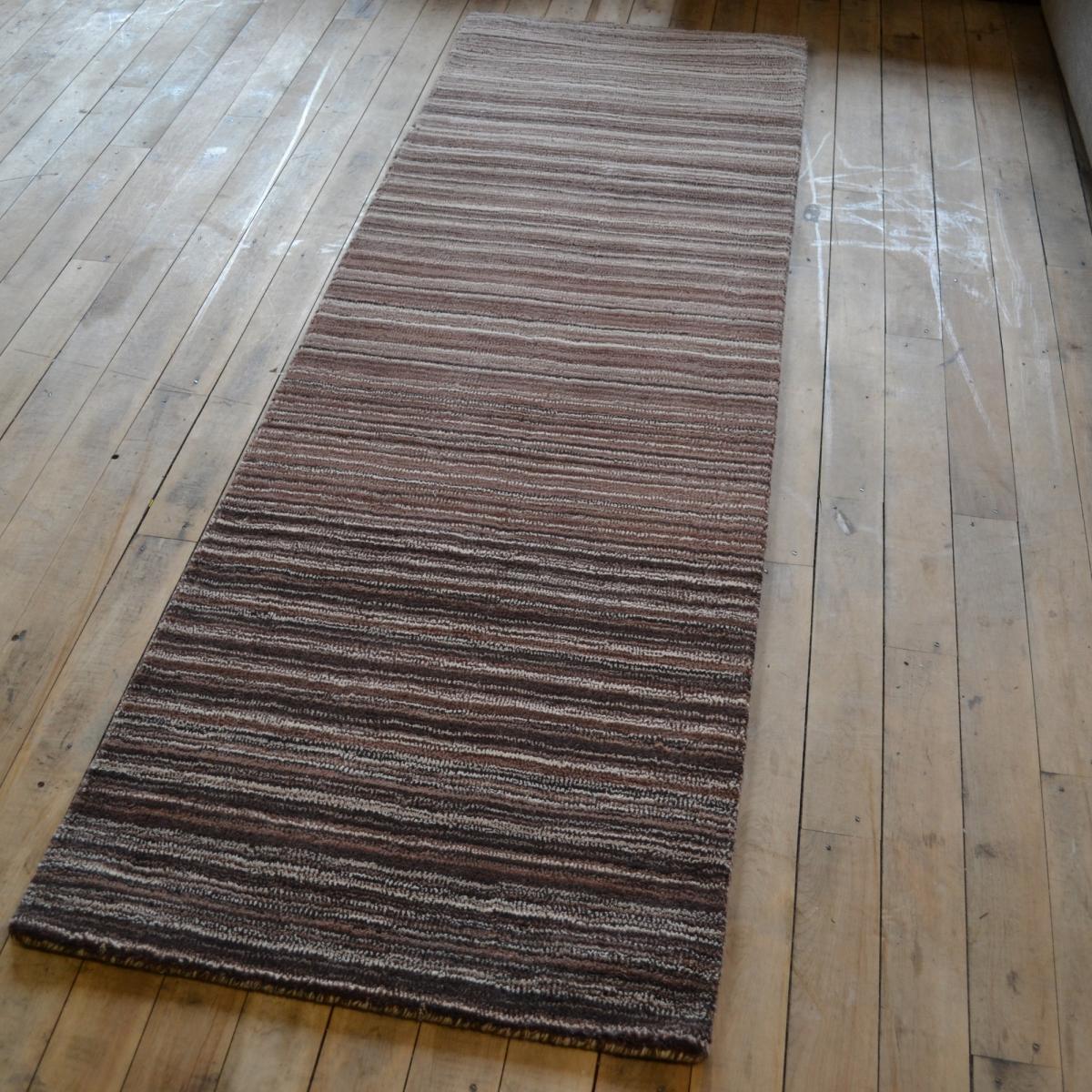 Fine Stripes Wool Hallway Runner in Natural – image 1