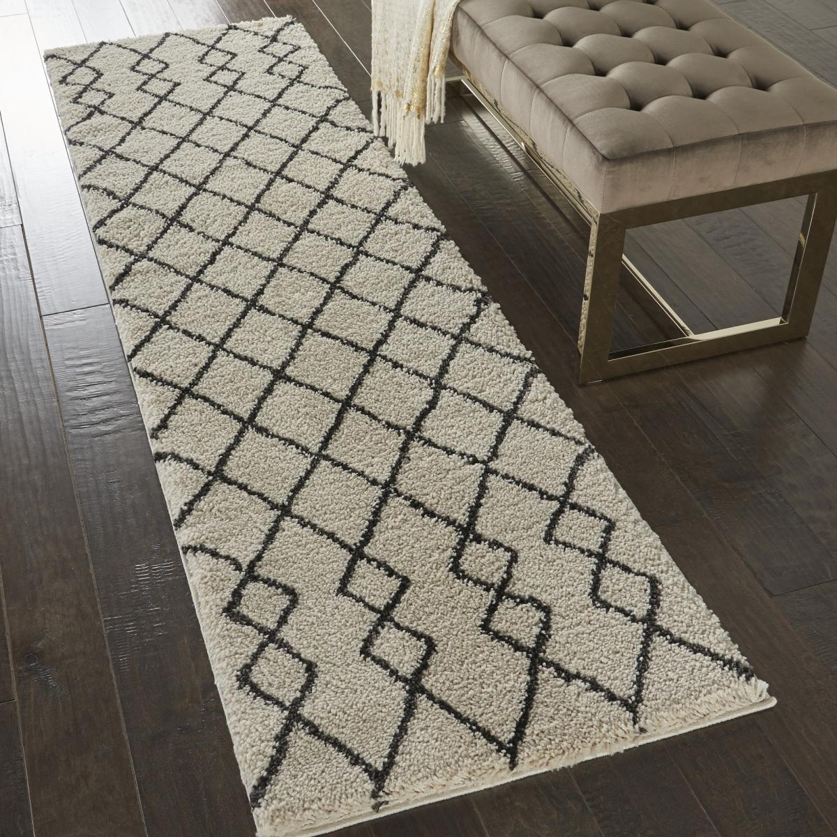Martil hallway runner MAT01 in Ivory Charcoal – image 2